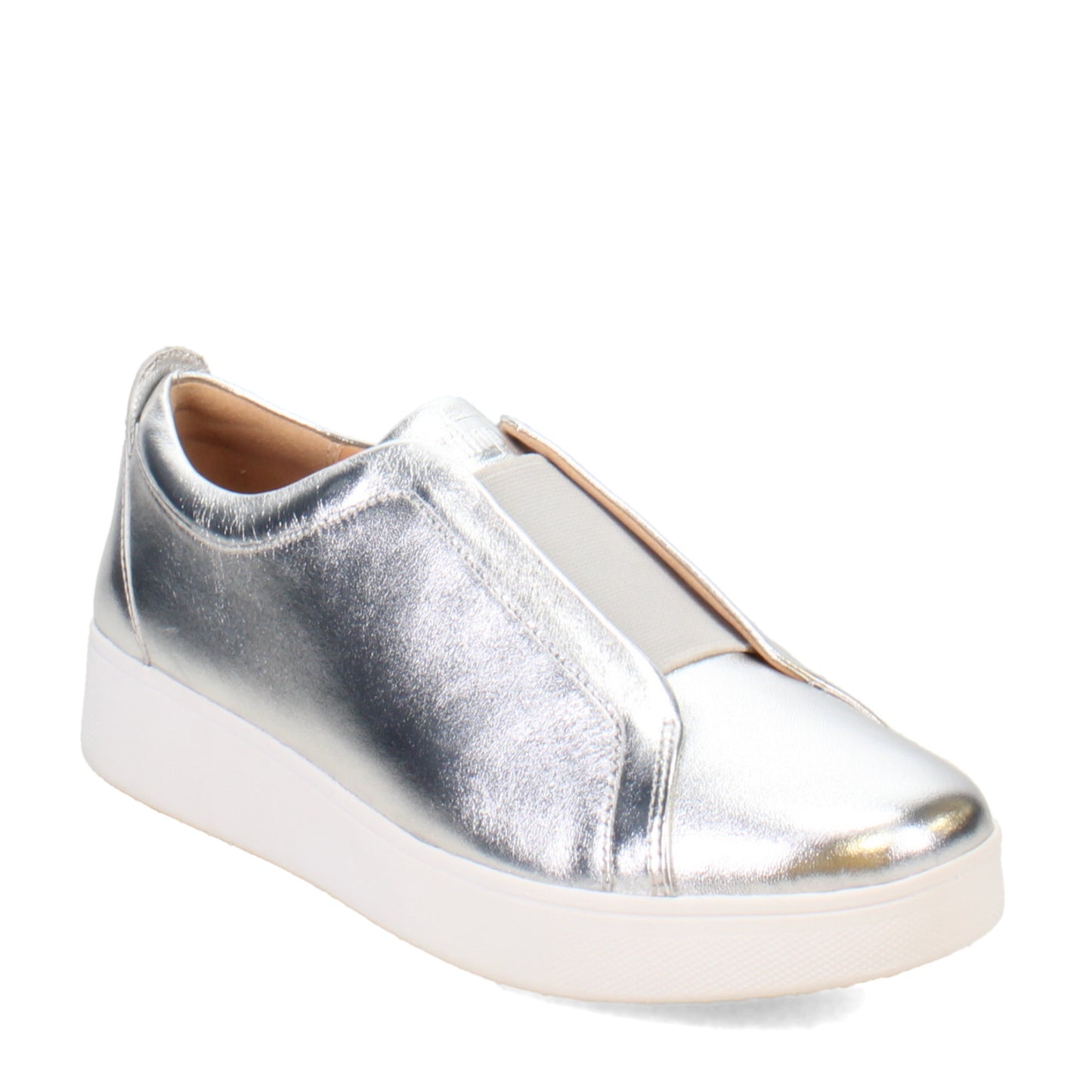 Peltz Shoes Women's FitFlop Rally Elastic Slip-On Silver GS2-011