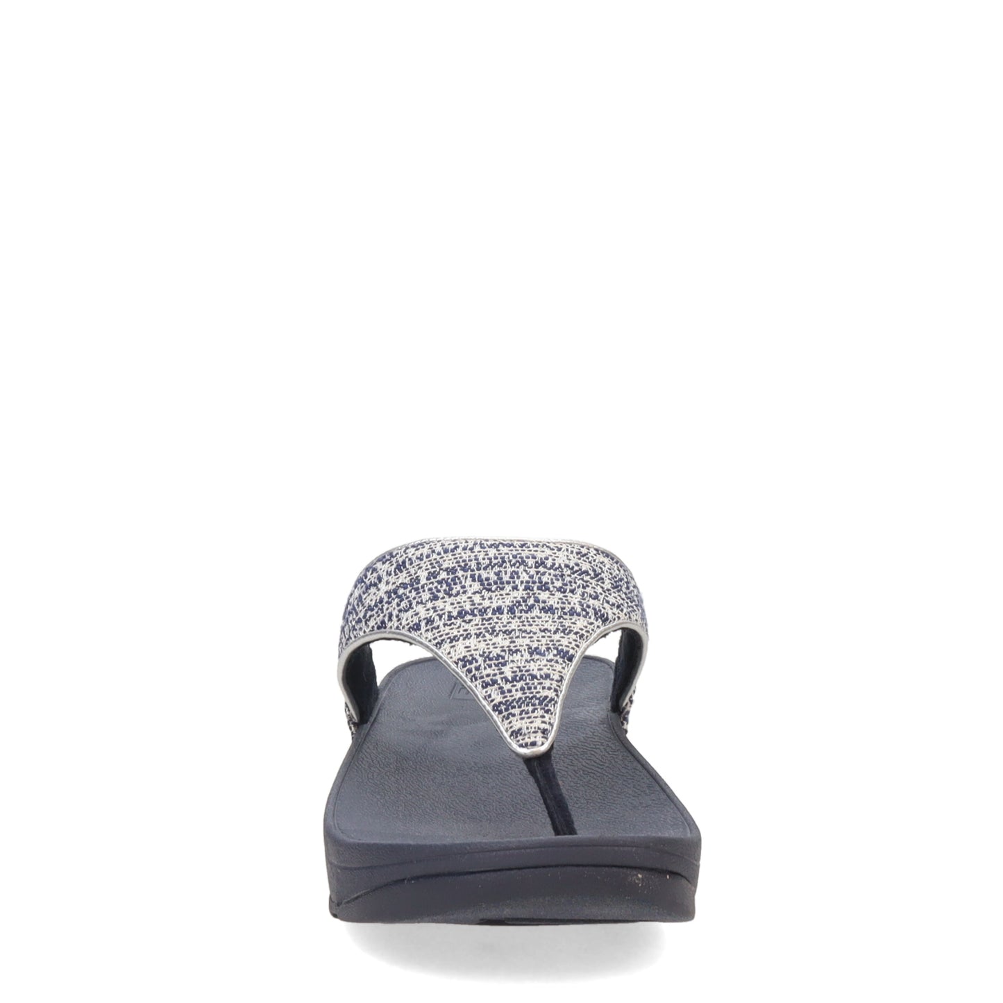 Peltz Shoes Women's FitFlop Lulu Shimmerweave Thong Sandal Navy GX5-442