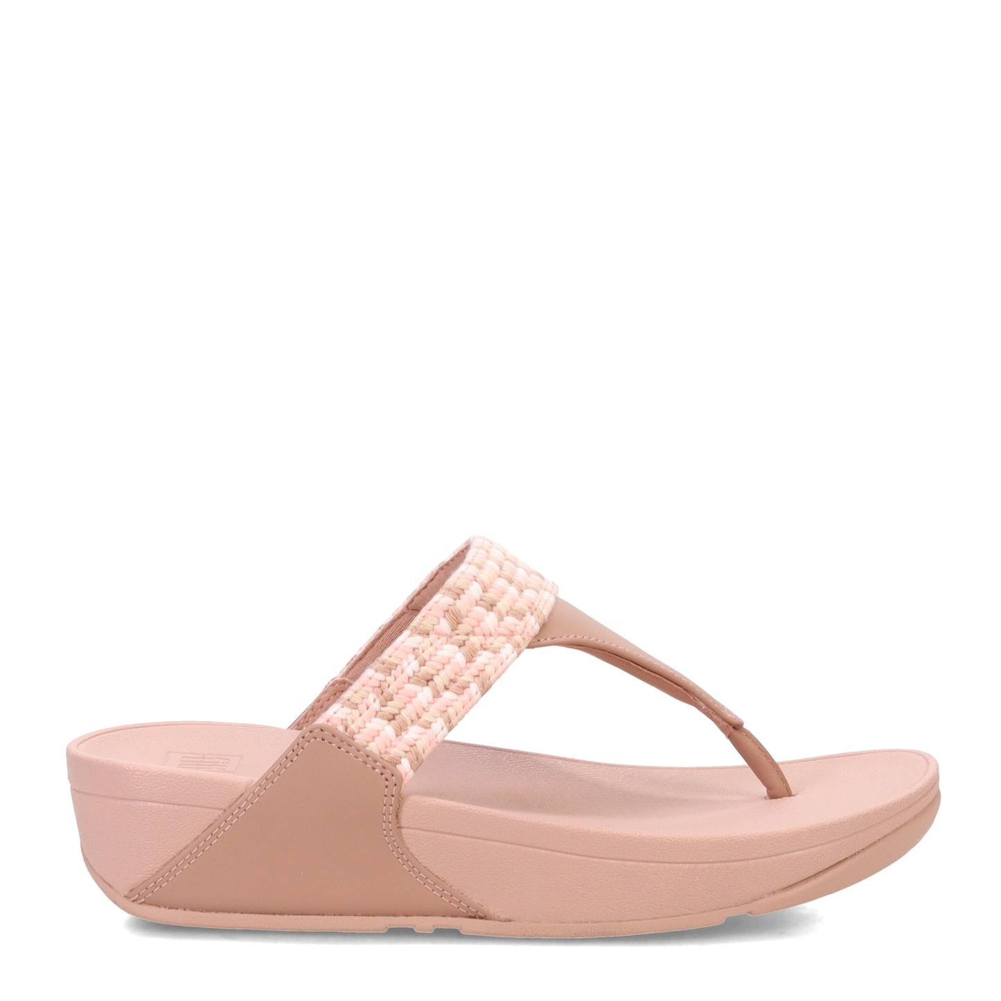 Peltz Shoes Women's FitFlop Lulu Art Webbing Thong Sandal Beige GY2-572