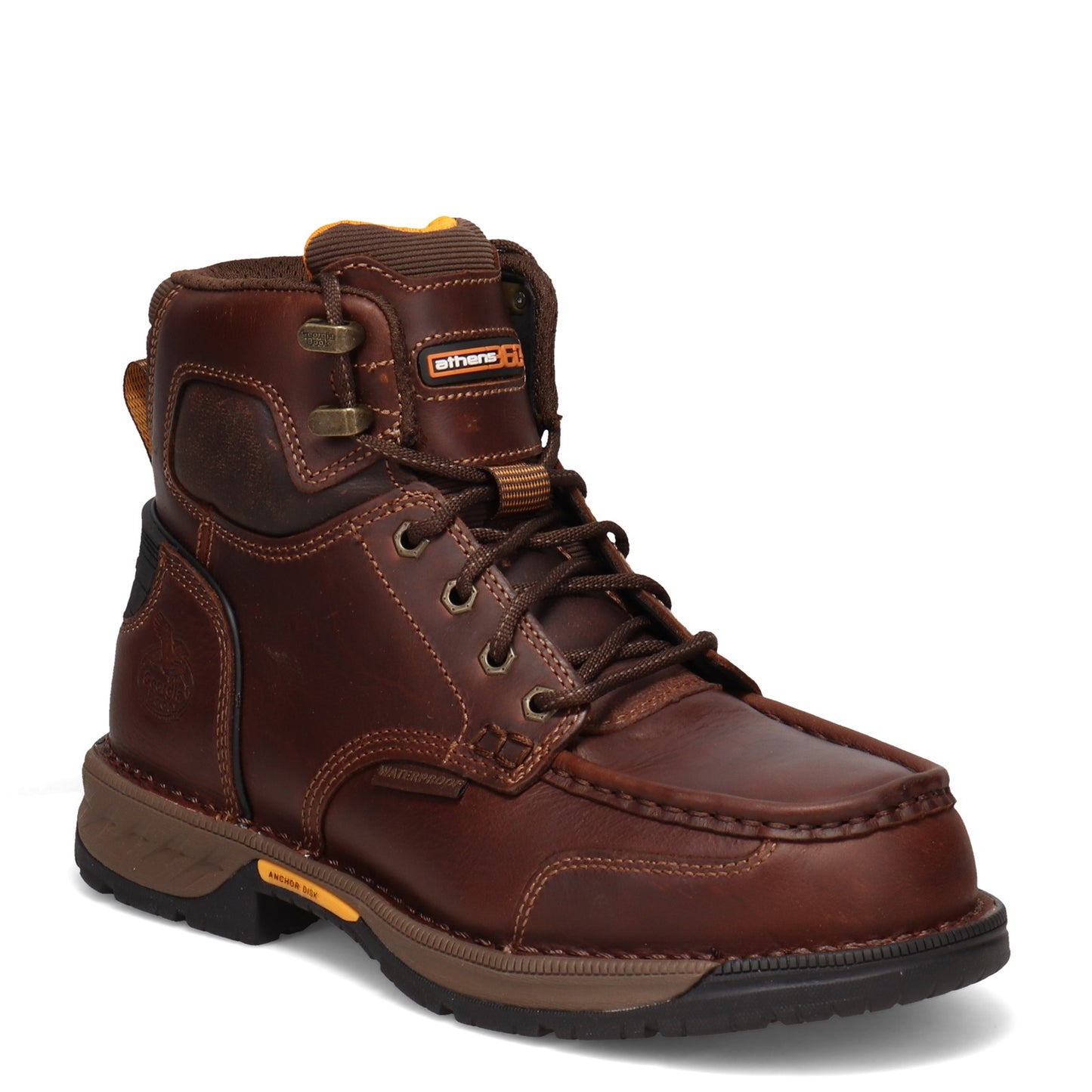 Peltz Shoes Men's Georgia Boot Athens 360 6in Steel Toe Work Boot BROWN GB00468