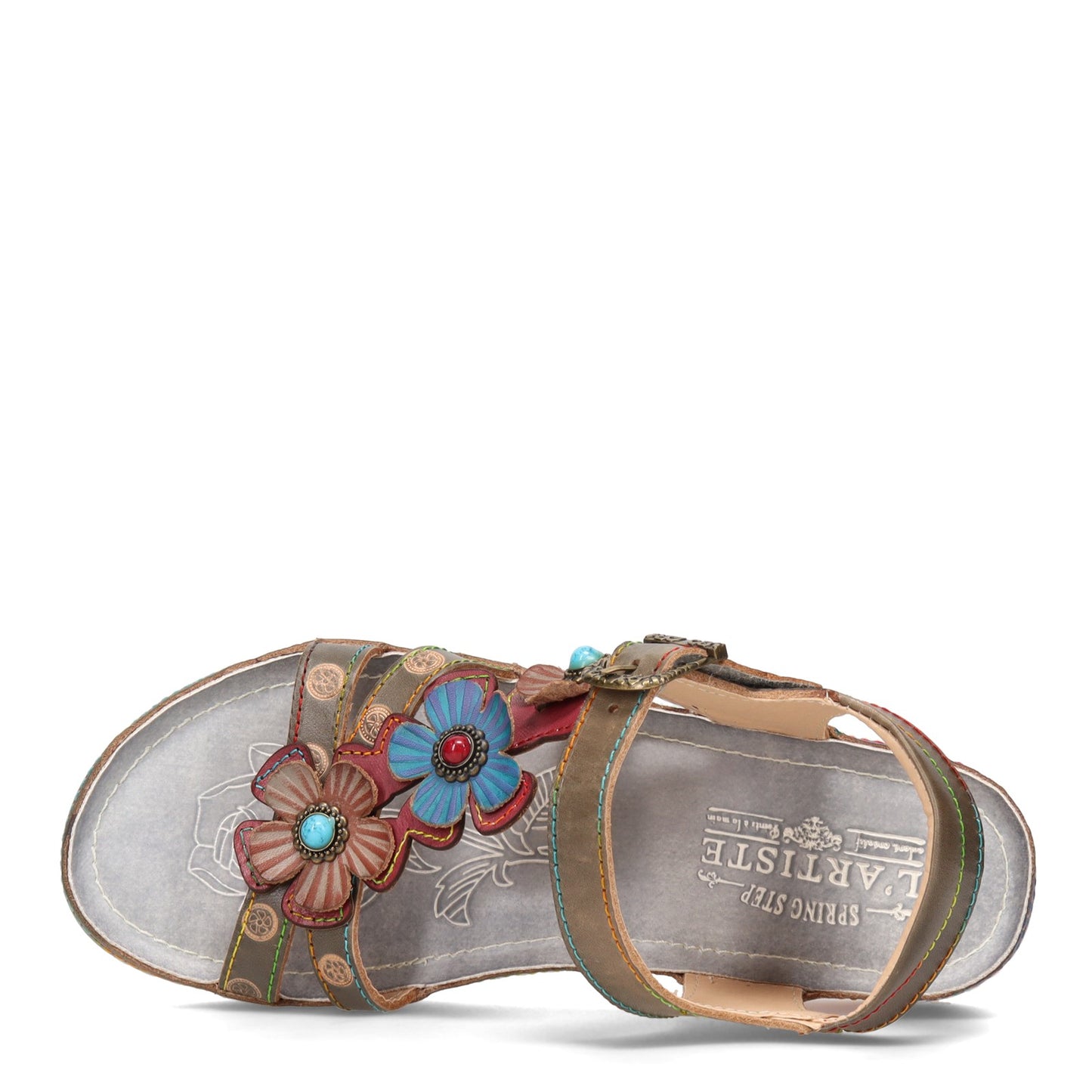 Peltz Shoes Women's L'Artiste by Spring Step Goodie Sandal Gray GOODIE-GRY