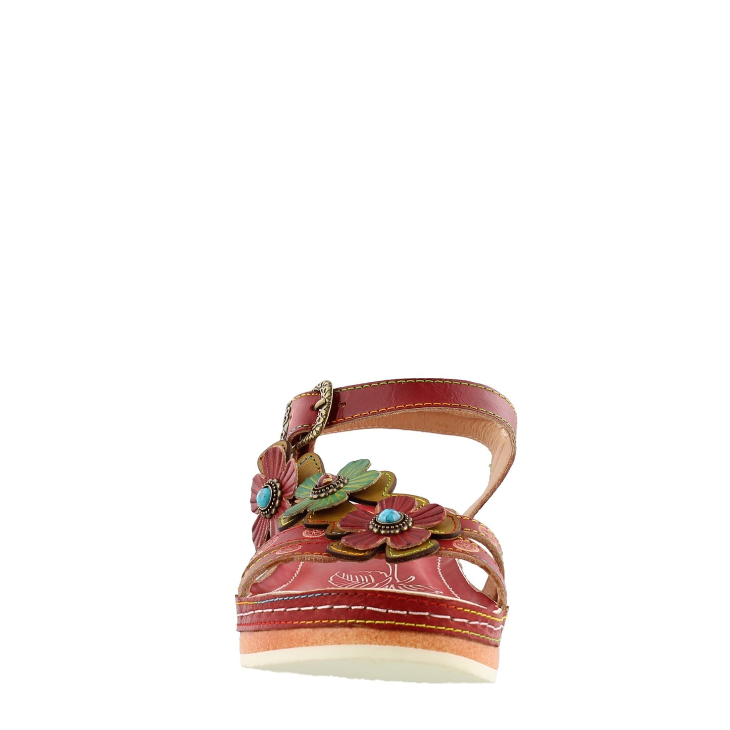 Peltz Shoes Women's L'Artiste by Spring Step Goodie Sandal Red GOODIE-RD