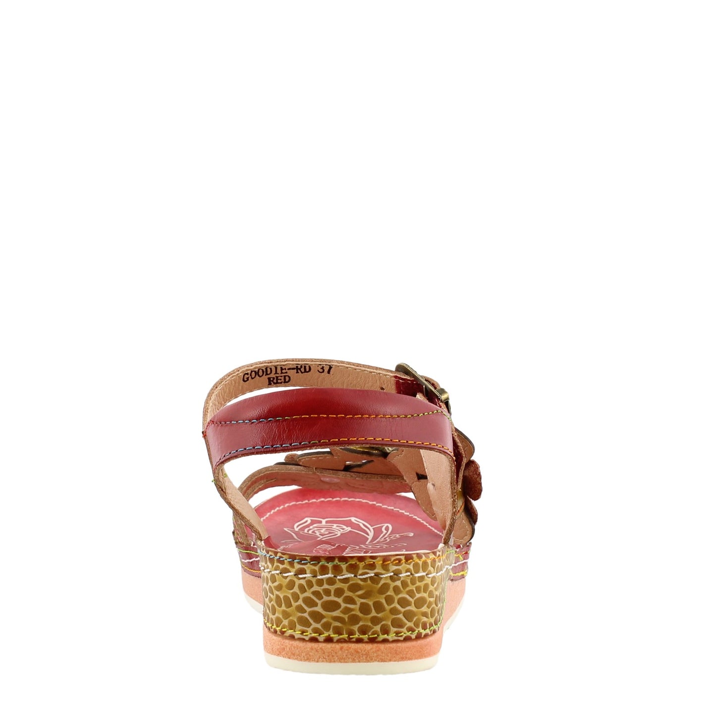 Peltz Shoes Women's L'Artiste by Spring Step Goodie Sandal Red GOODIE-RD