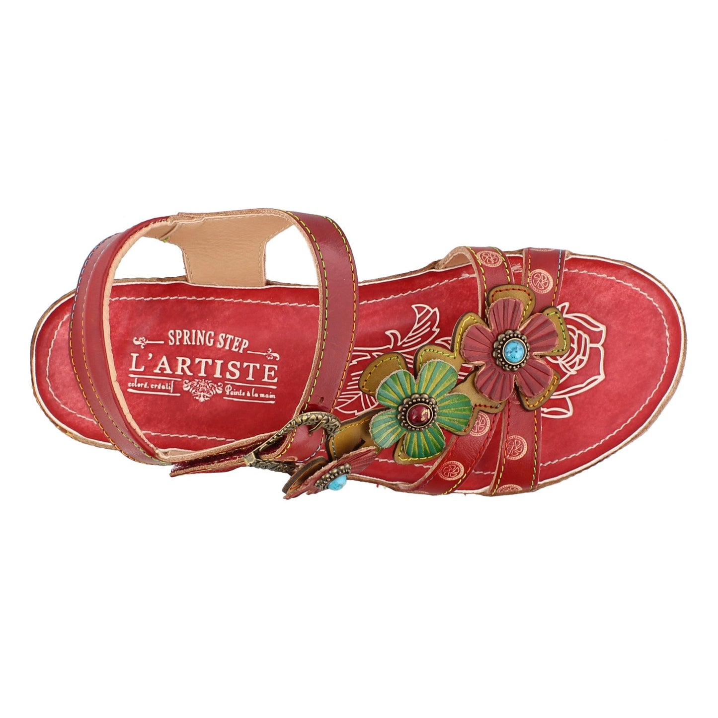 Peltz Shoes Women's L'Artiste by Spring Step Goodie Sandal Red GOODIE-RD