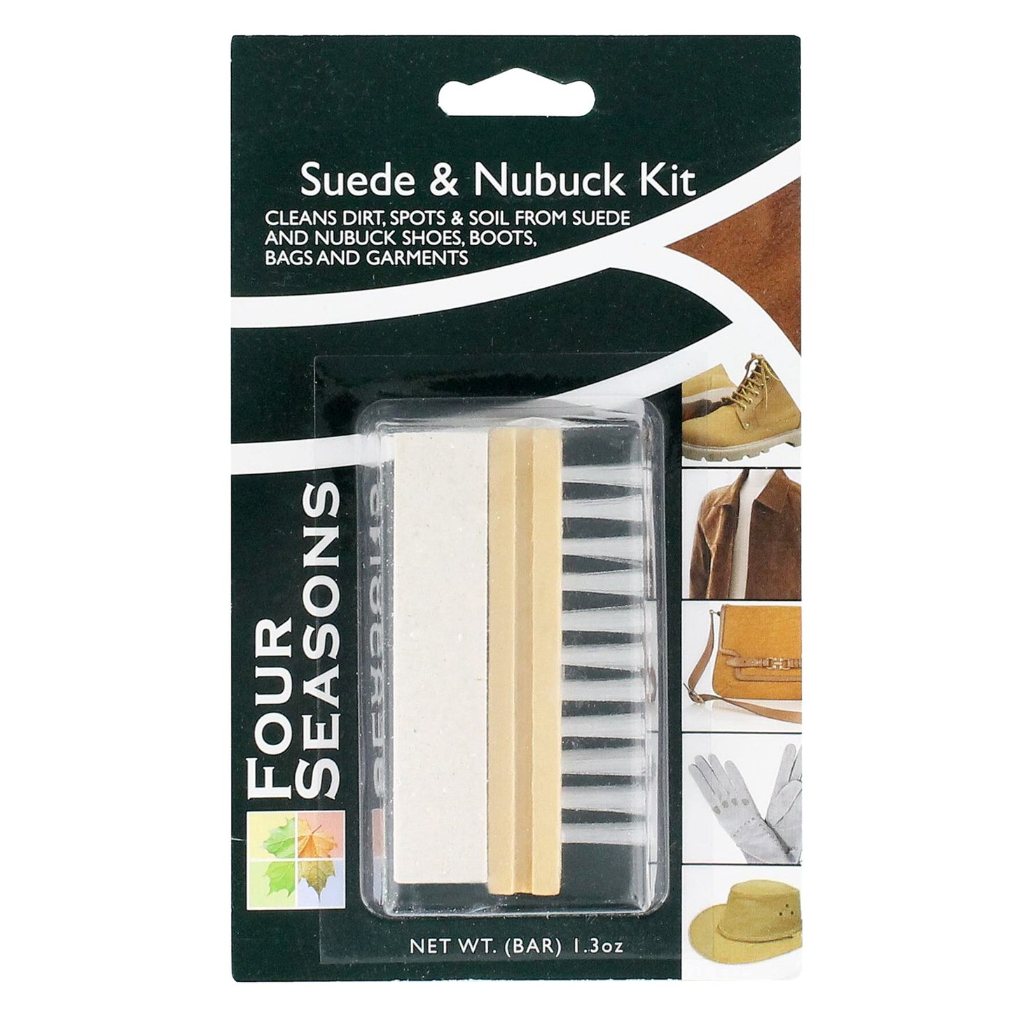Peltz Shoes Four Seasons Suede Bar and Brush Kit Transparent GSBB