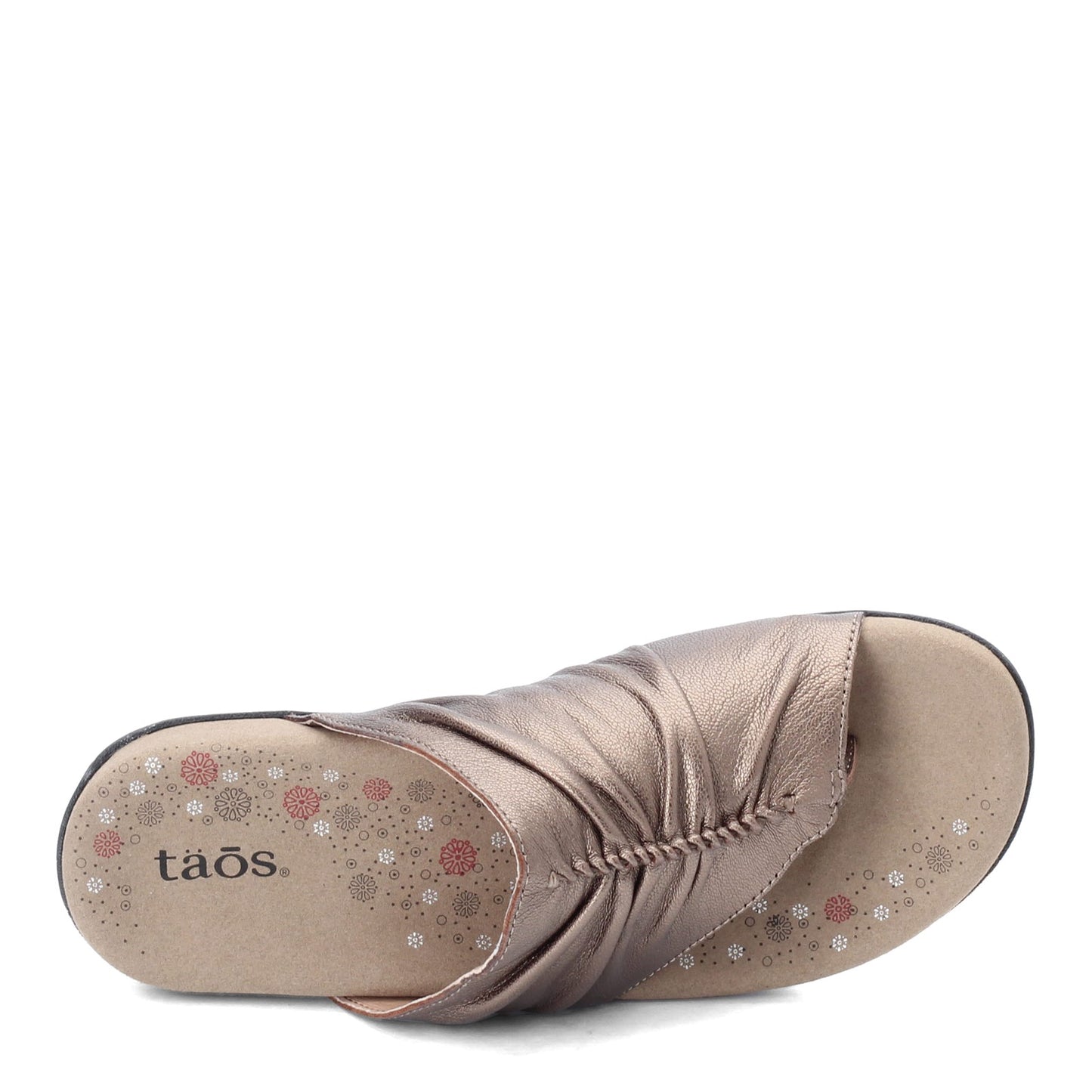 Peltz Shoes Women's Taos Gift 2 Sandal Cocoa Metallic GT2-12045 COMT