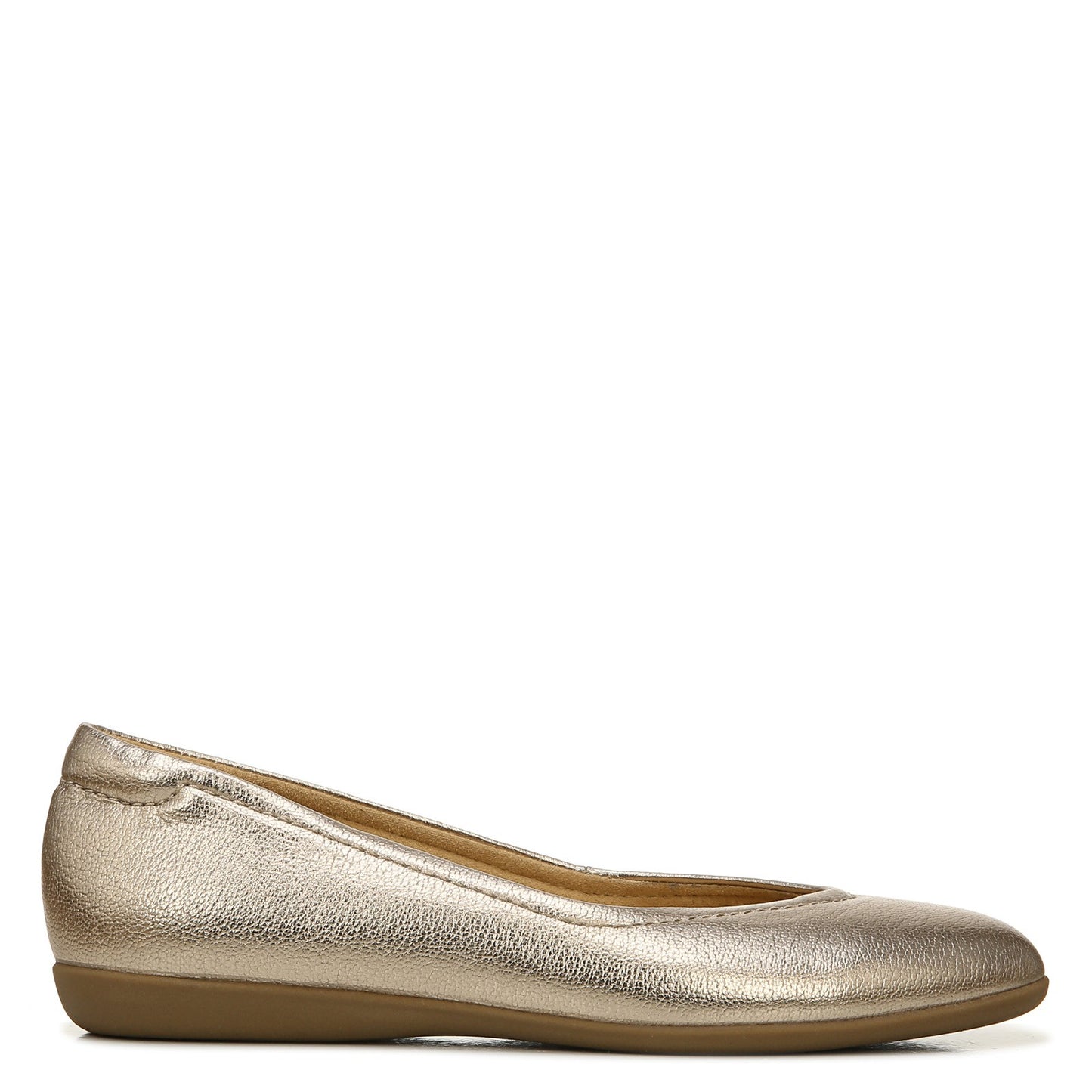 Peltz Shoes Women's Naturalizer Vivienne Flat WARM SILVER H1931S0254