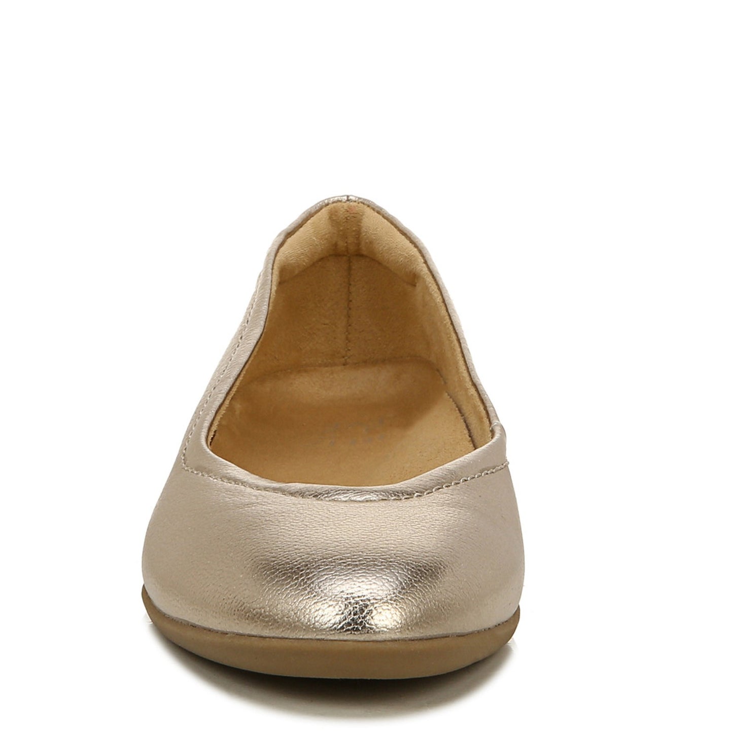 Peltz Shoes Women's Naturalizer Vivienne Flat WARM SILVER H1931S0254