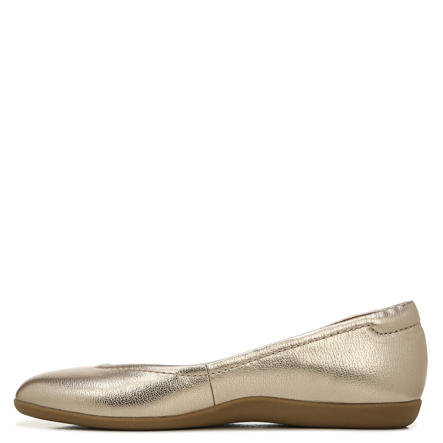 Peltz Shoes Women's Naturalizer Vivienne Flat WARM SILVER H1931S0254