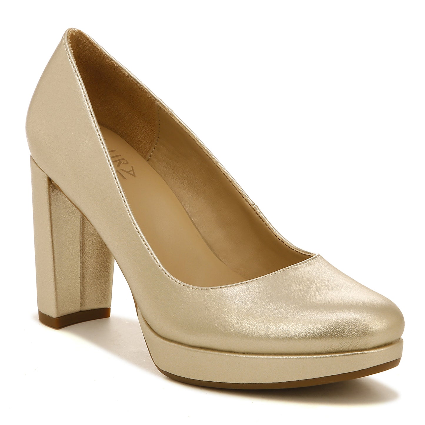 Peltz Shoes Women's Naturalizer Berlin Pump CHAMPAGNE H1960S4251