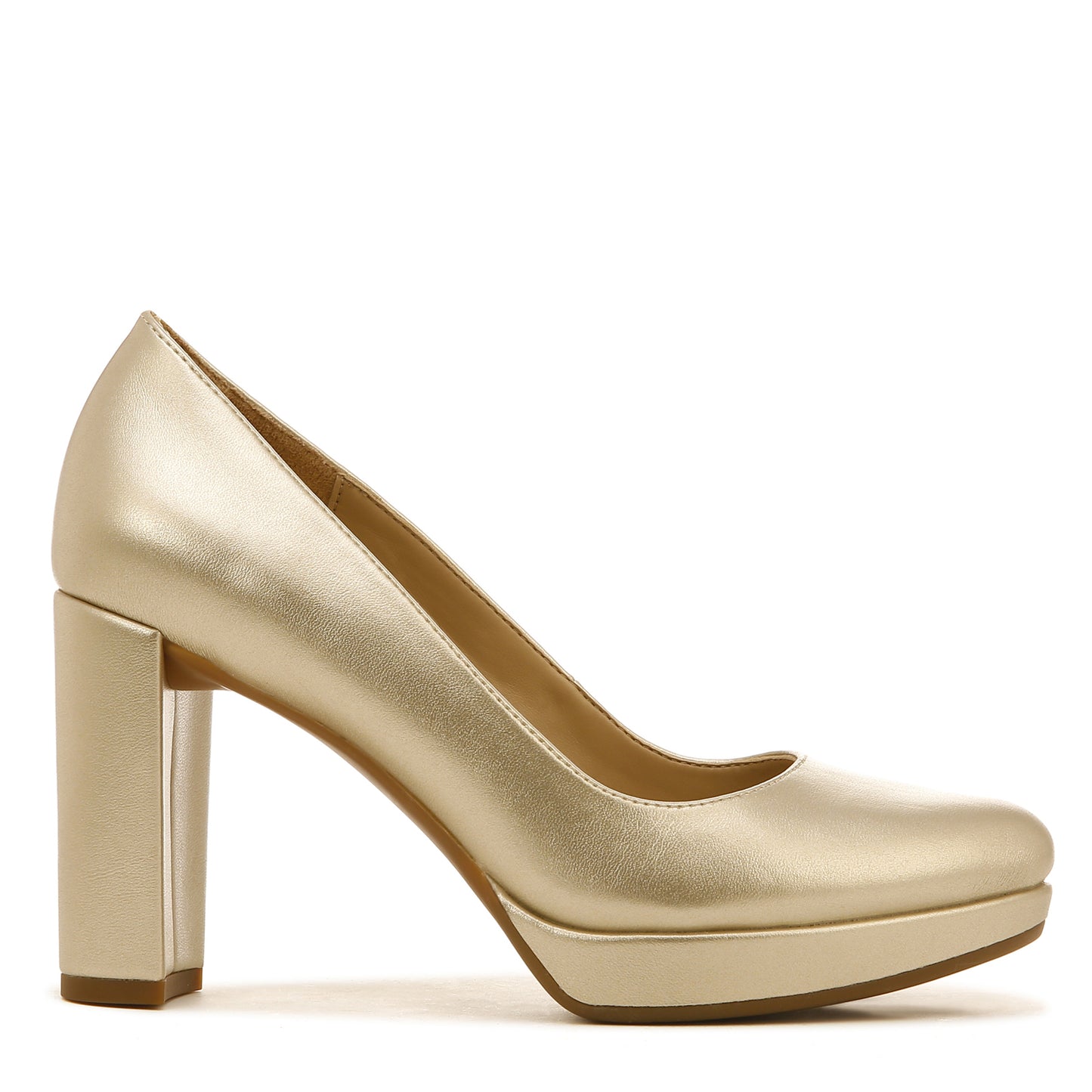 Peltz Shoes Women's Naturalizer Berlin Pump CHAMPAGNE H1960S4251