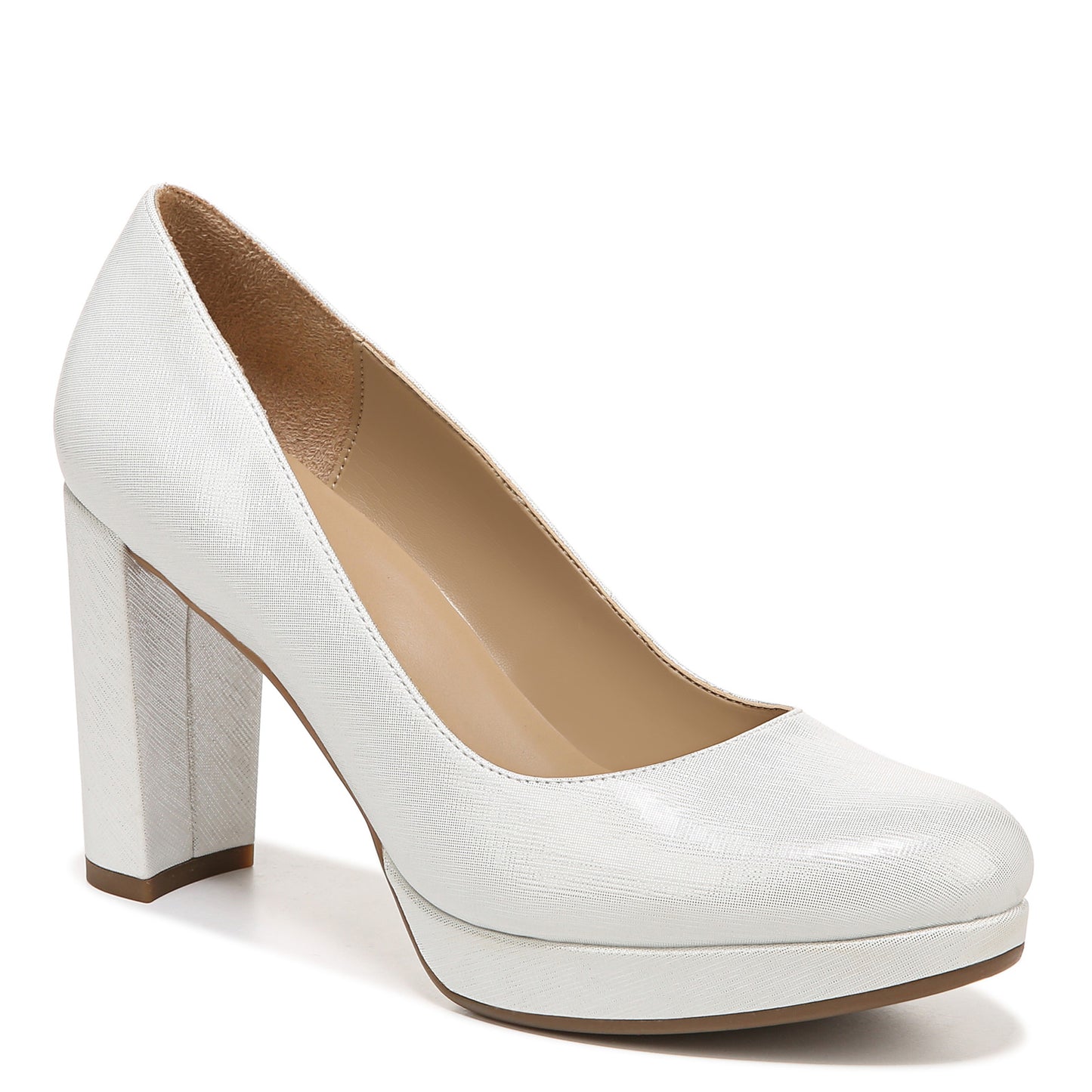 Peltz Shoes Women's Naturalizer Berlin Pump SILVER H1960S5021