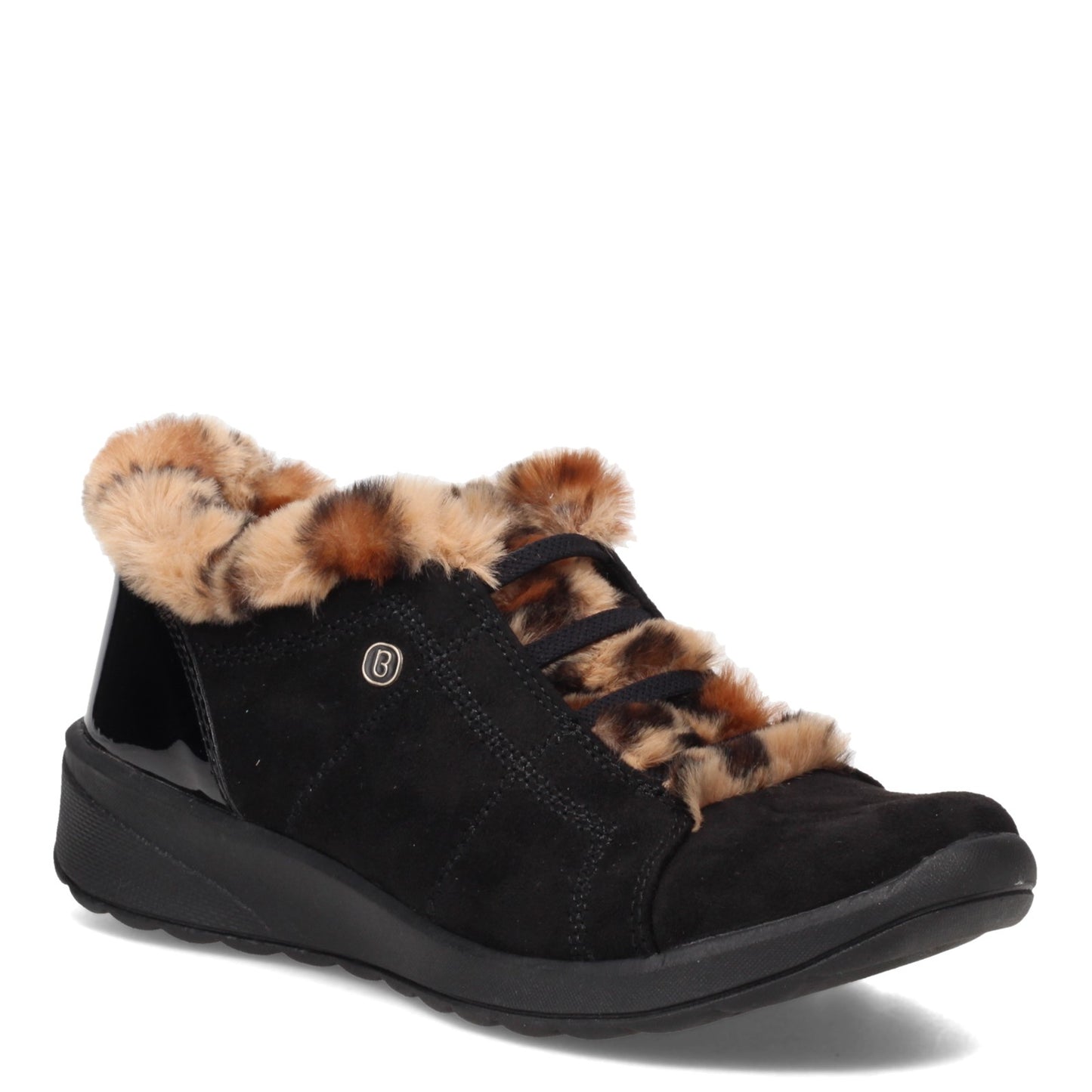 Peltz Shoes Women's BZees Golden Bootie BLACK / LEOPARD H2132F6200