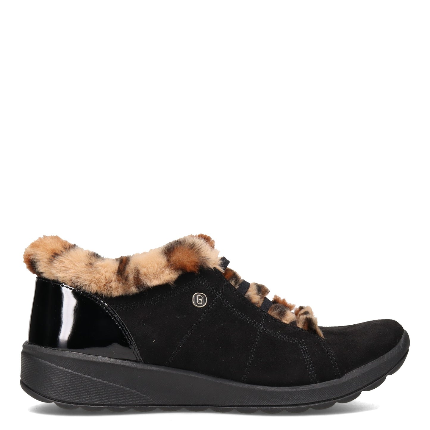 Peltz Shoes Women's BZees Golden Bootie BLACK / LEOPARD H2132F6200