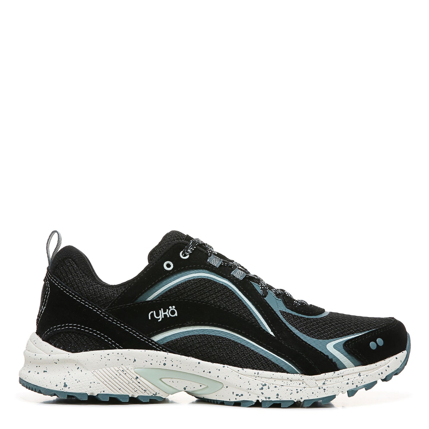 Peltz Shoes Women's Ryka Sky Walk Trail Sneaker BLACK / BLUE H3275L1007