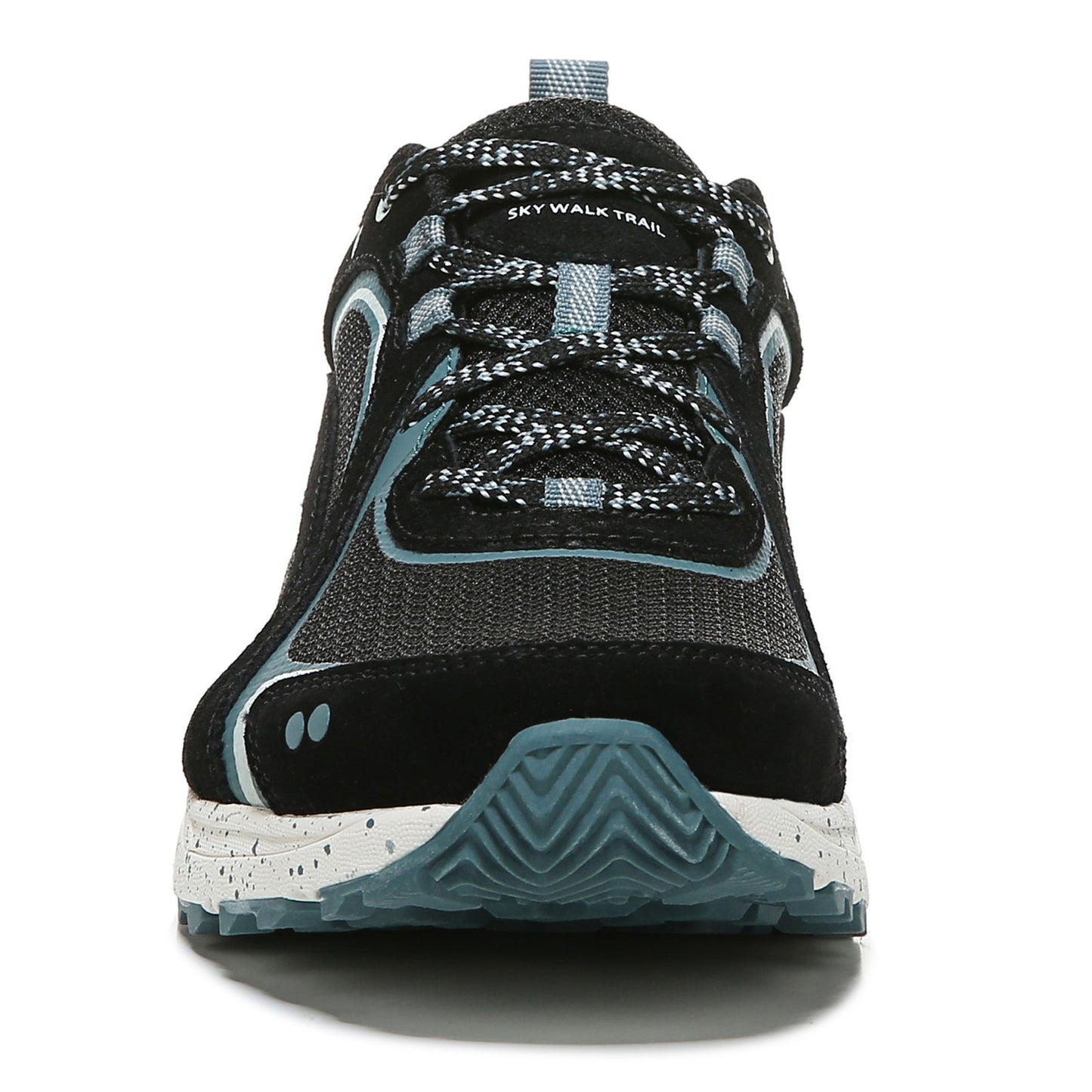 Peltz Shoes Women's Ryka Sky Walk Trail Sneaker BLACK / BLUE H3275L1007