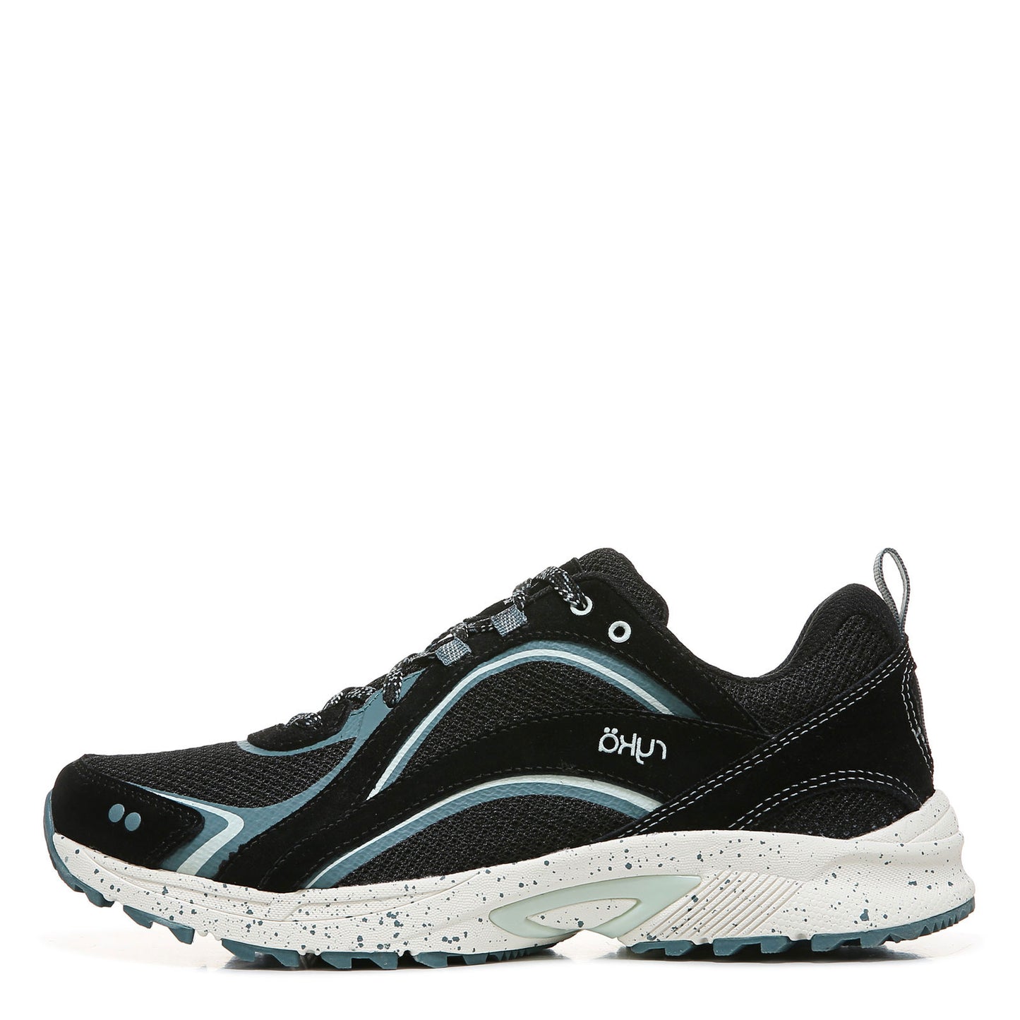 Peltz Shoes Women's Ryka Sky Walk Trail Sneaker BLACK / BLUE H3275L1007