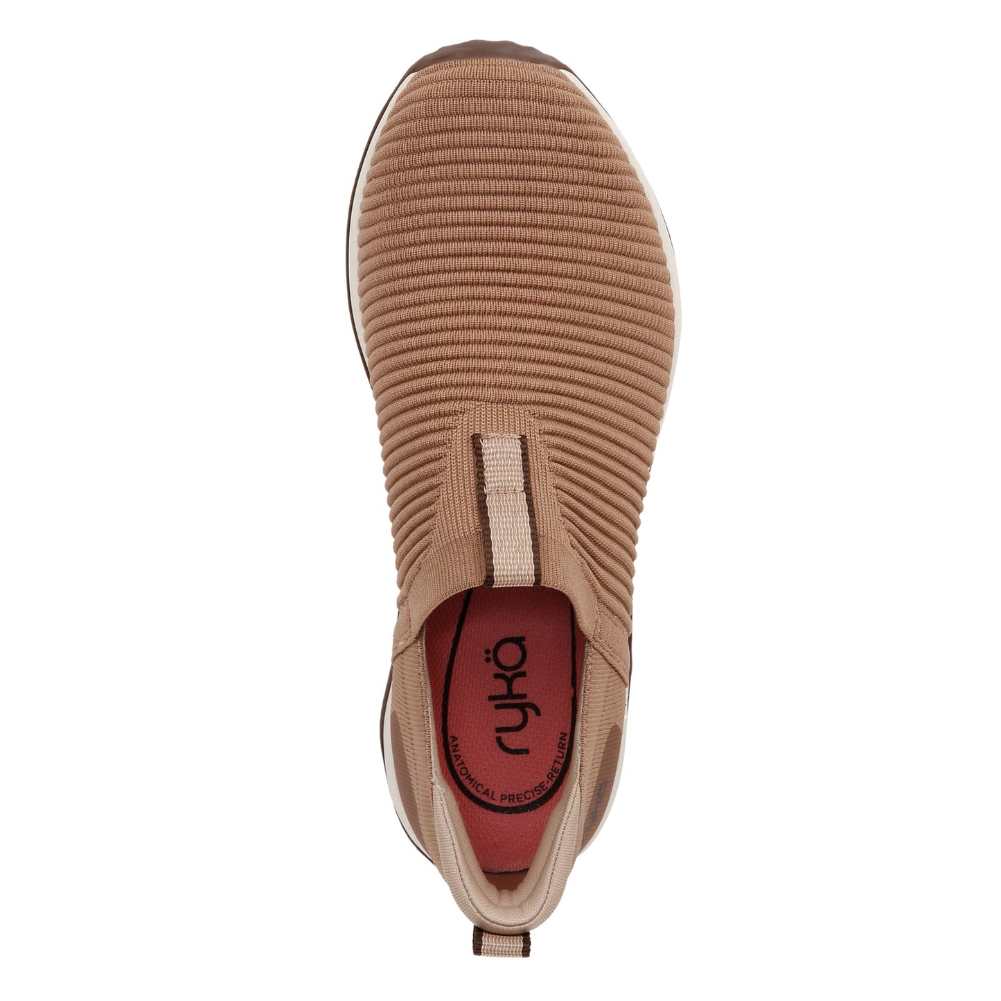 Peltz Shoes Women's Ryka Echo Knit Slip-On Sneaker Tan H4907M1202