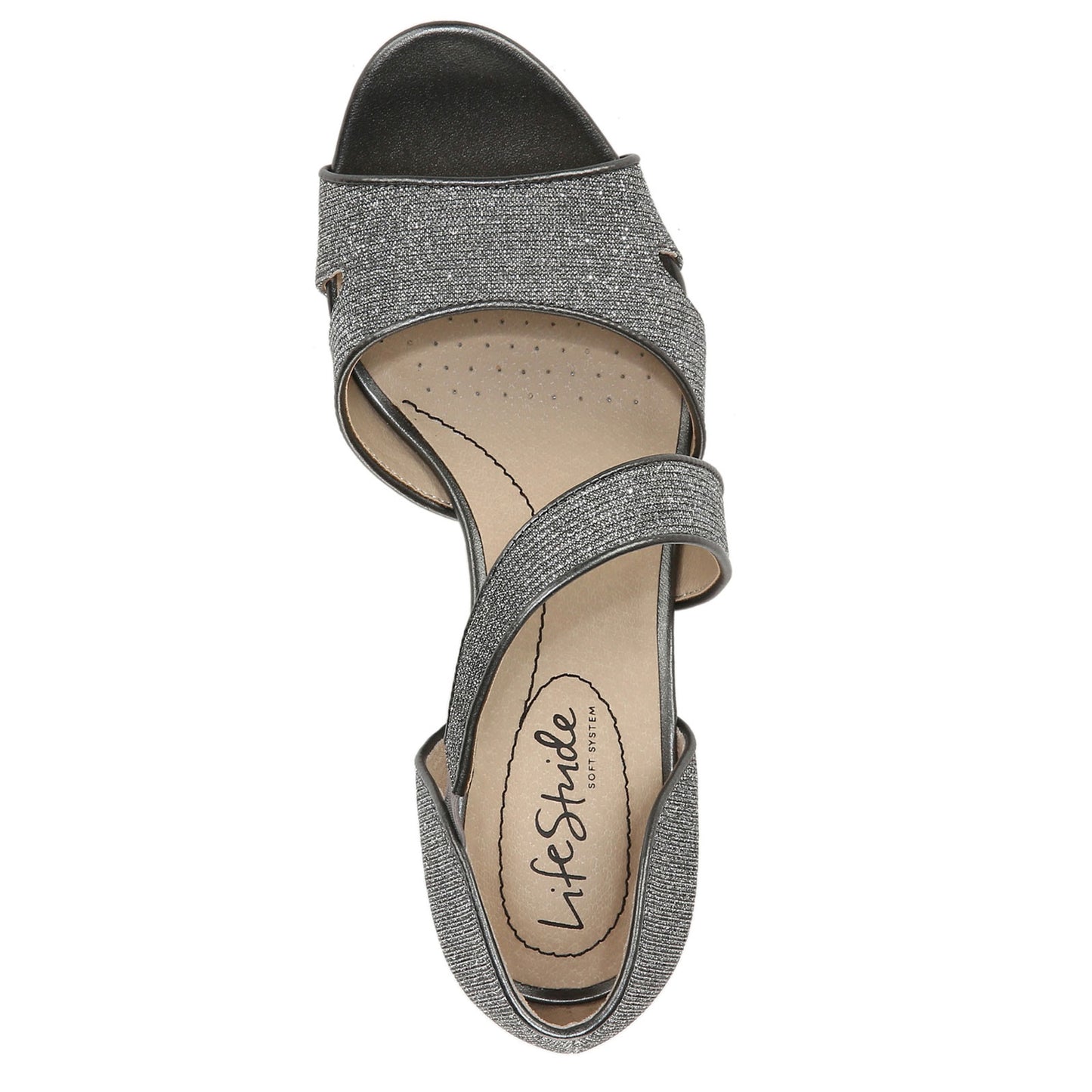 Peltz Shoes Women's LifeStride Mega Sandal Pewter H5058F2020