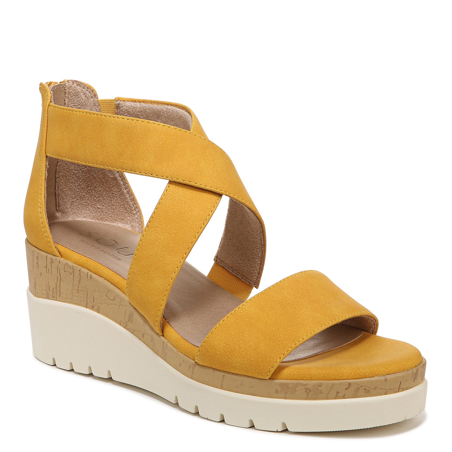 Peltz Shoes Women's SOUL Naturalizer Goodtimes Wedge Sandal YELLOW H5571S2700
