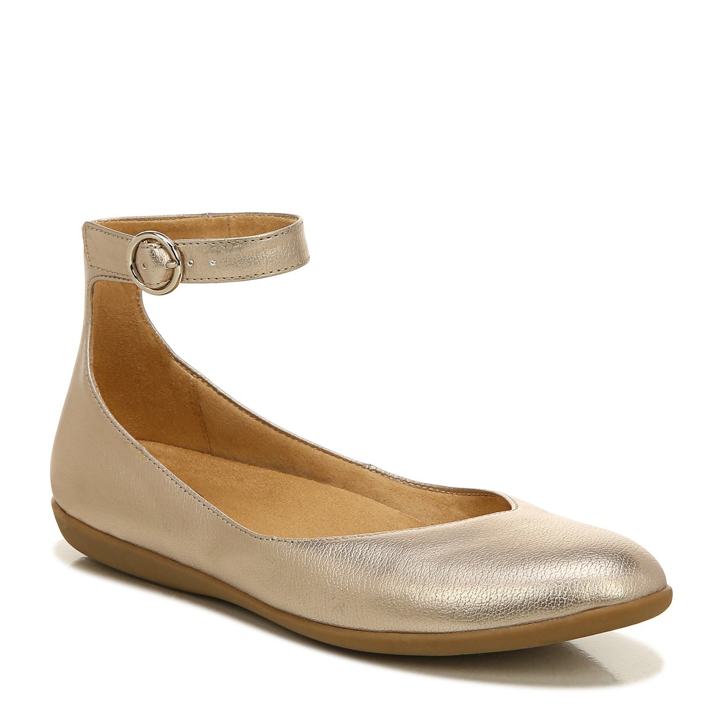 Peltz Shoes Women's Naturalizer Valentina Flat SILVER H5740S3250