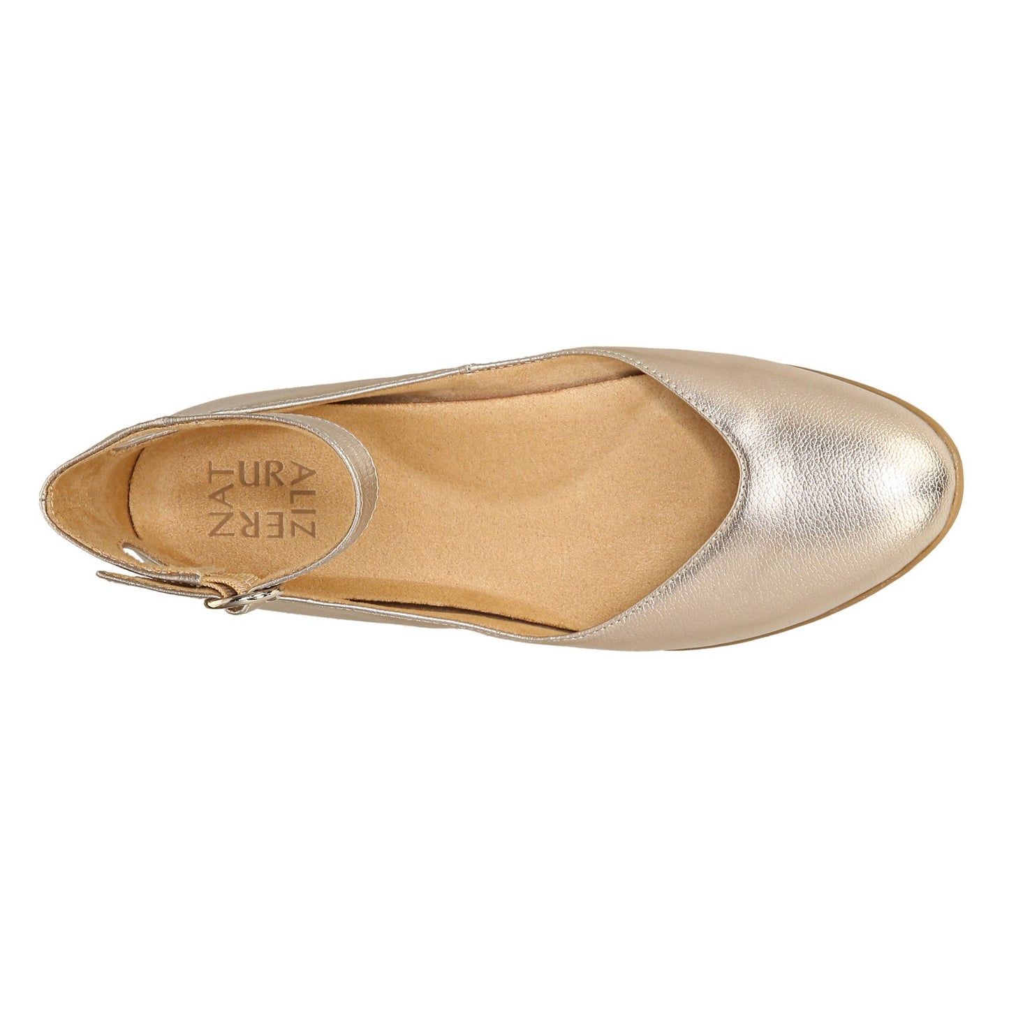 Peltz Shoes Women's Naturalizer Valentina Flat SILVER H5740S3250
