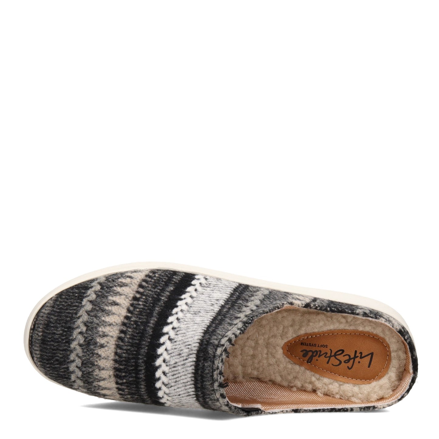 Peltz Shoes Women's LifeStride Nomad Mule BLACK KNIT H6589F3001
