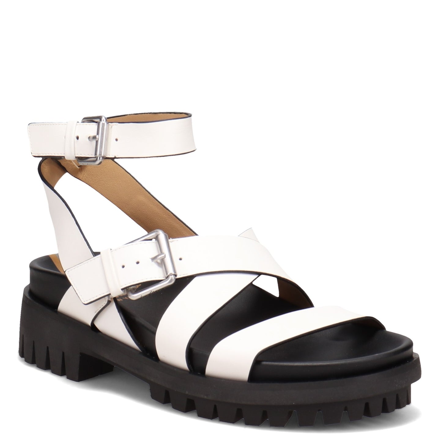 Peltz Shoes Women's Sam Edelman Eleanora Sandal WHITE H6944L1100
