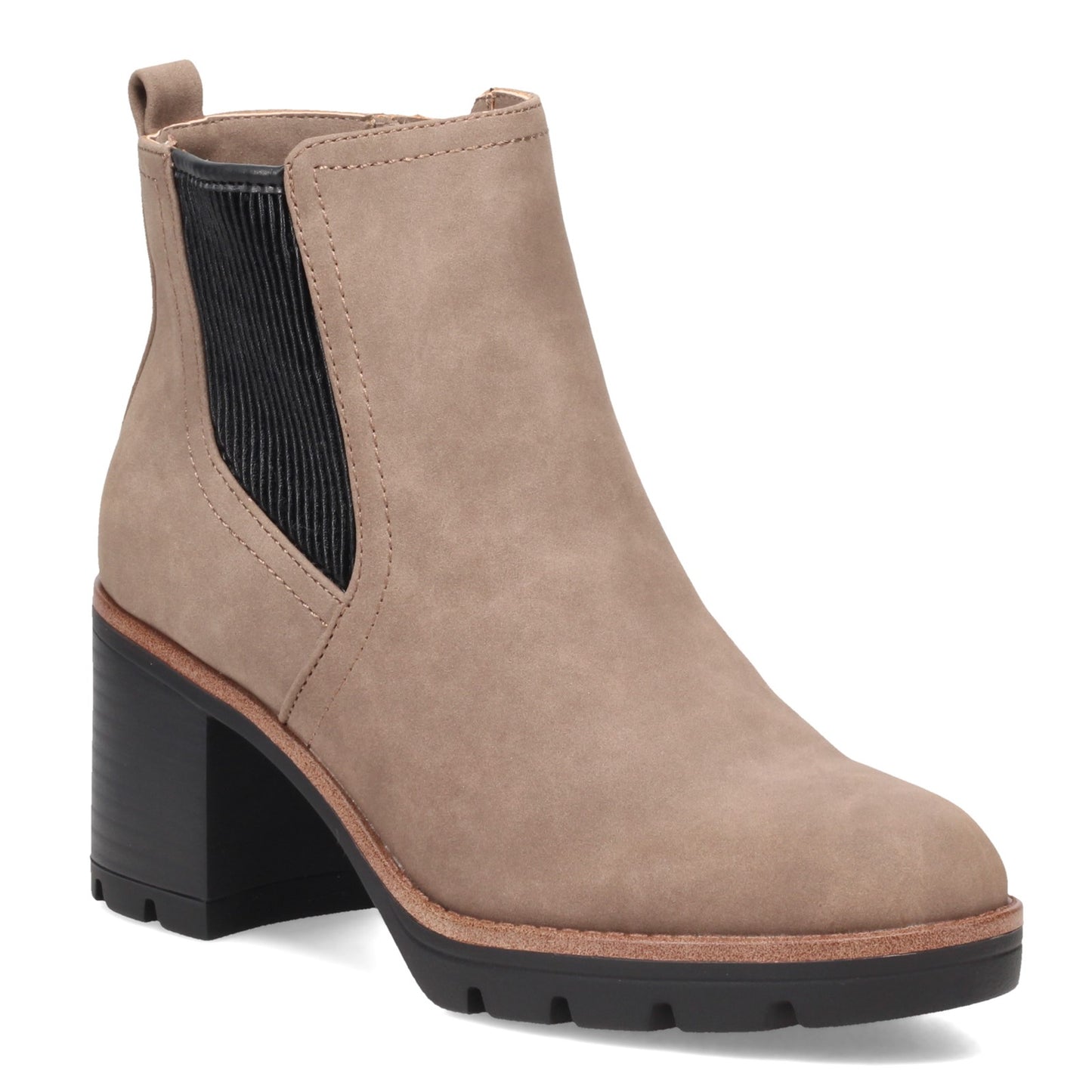 Peltz Shoes Women's Naturalizer Madalynn Gore Boot TAUPE H7090S1200