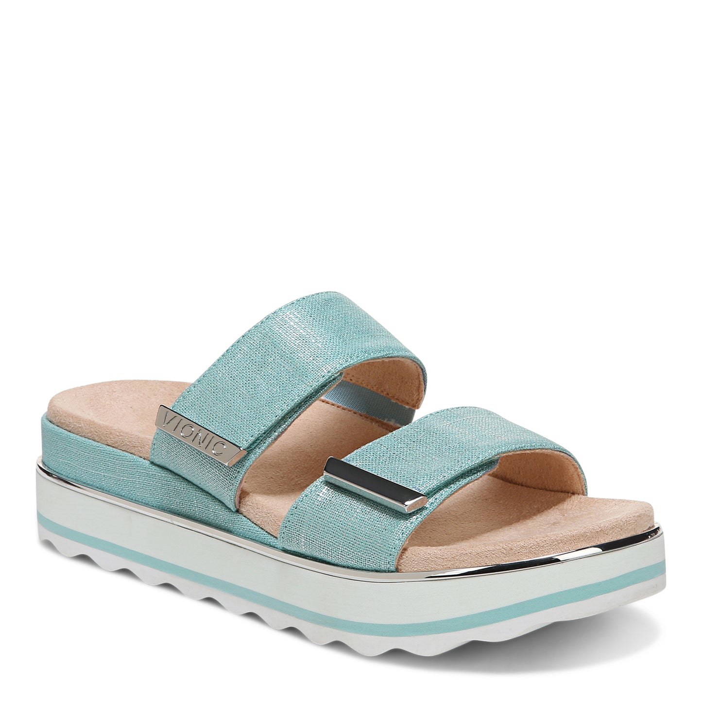 Peltz Shoes Women's Vionic Brandie Sandal AQUA H7775F1403