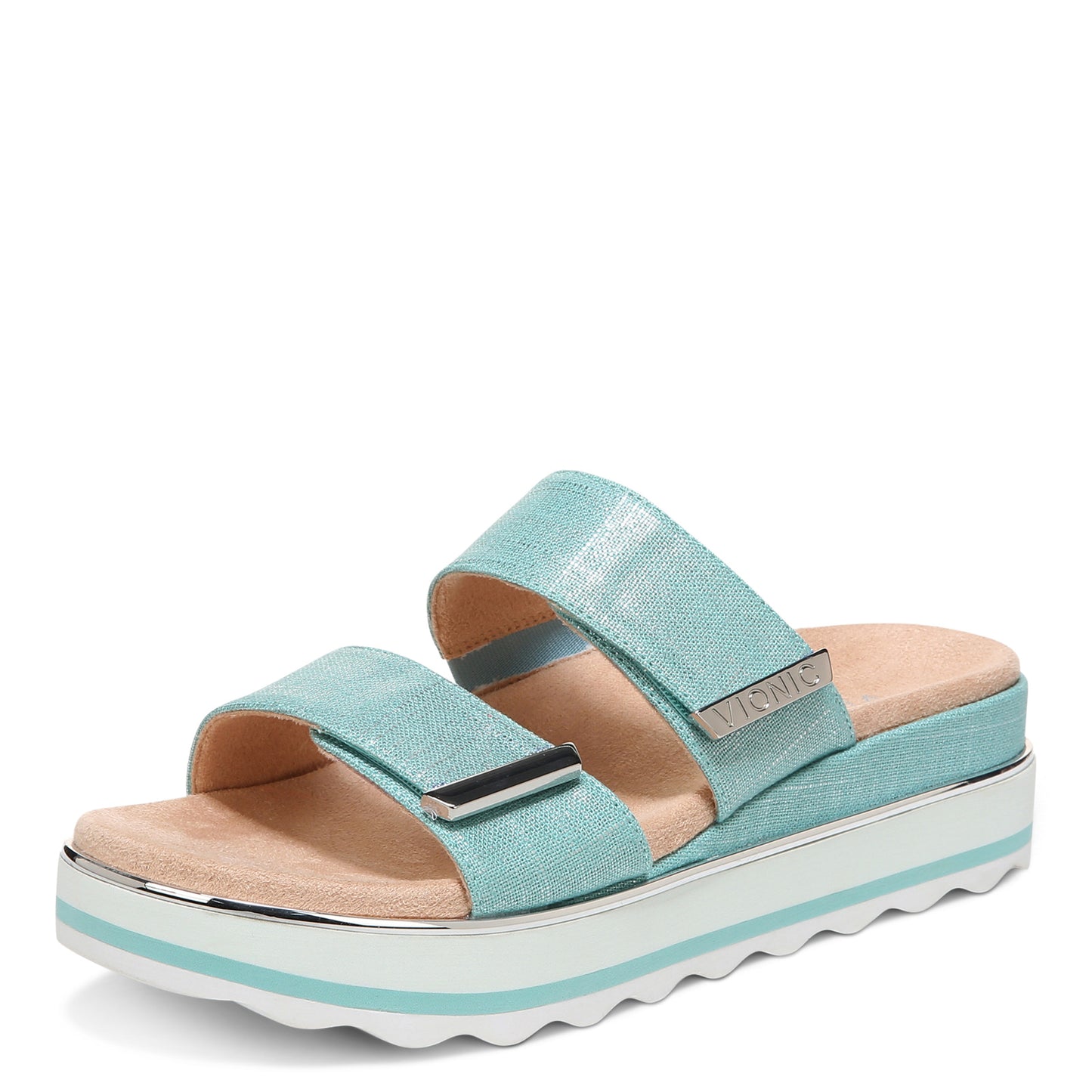 Peltz Shoes Women's Vionic Brandie Sandal AQUA H7775F1403