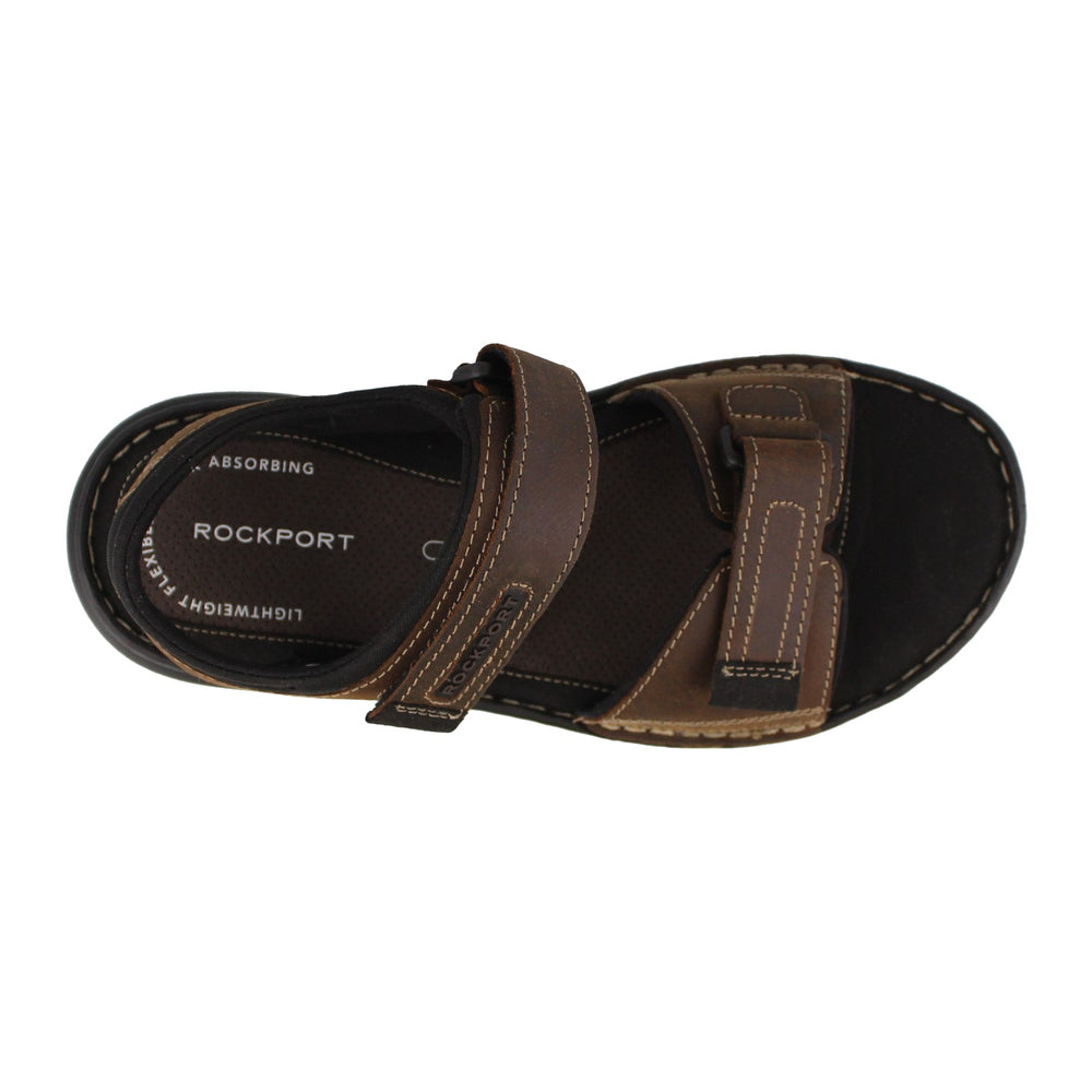 NWT ROCKPORT Mens Brown Darwyn Quarter Strap Open Leather Sandals Shoes 13 M Men main image 3