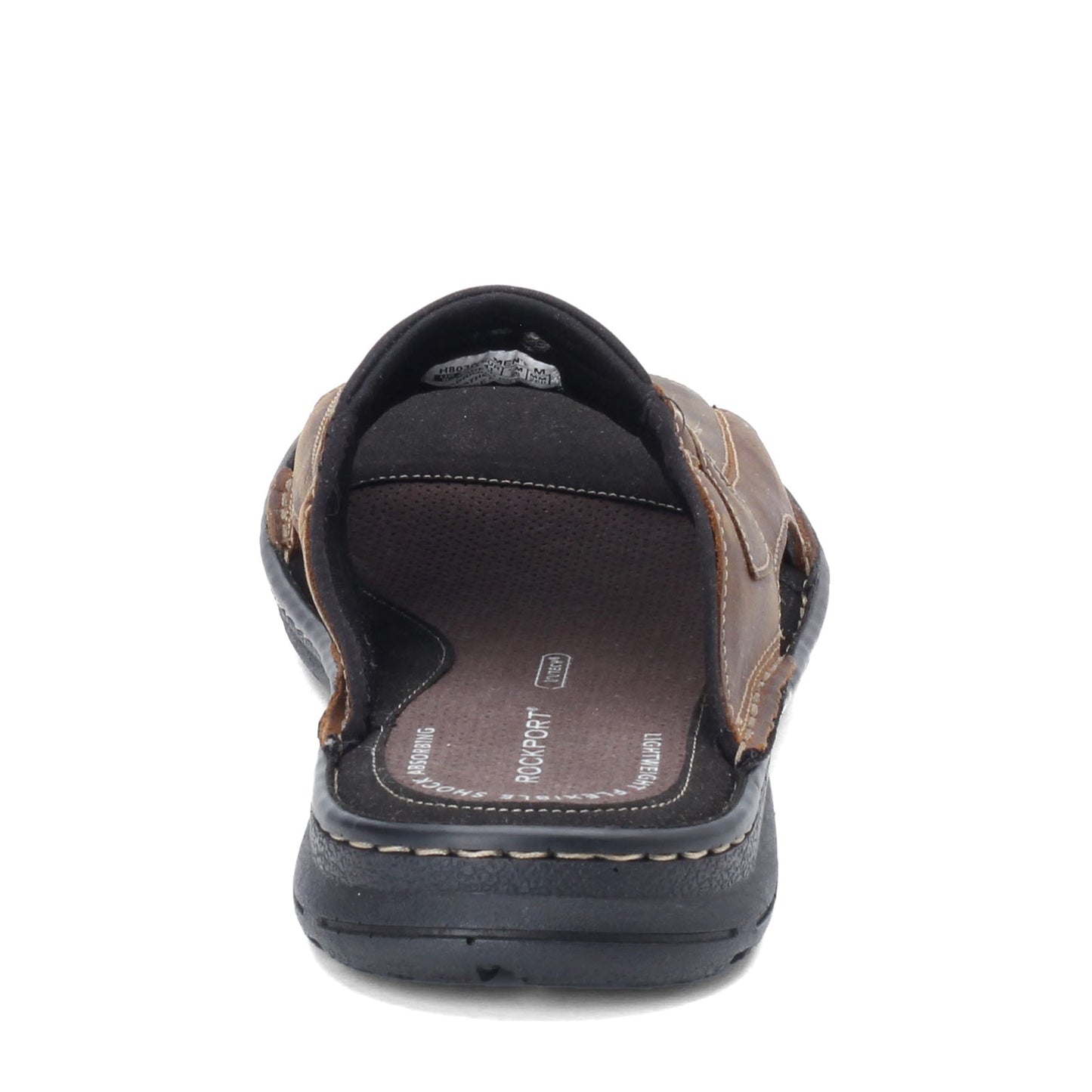 Peltz Shoes Men's Rockport Darwyn 2 Slide BROWN H80304