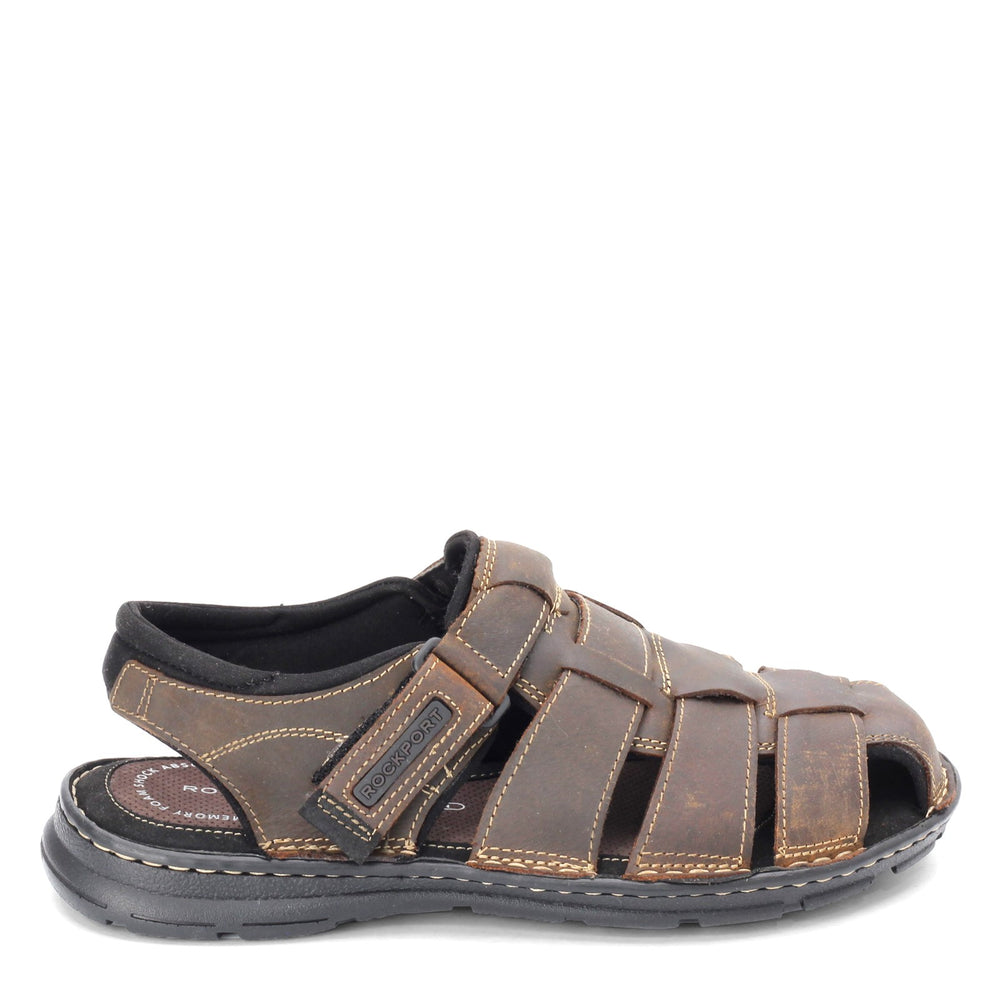 Rockport Darwyn Fisherman Slingback Sandals Brown Leather 9.5 Wide Rockport Men main image 4
