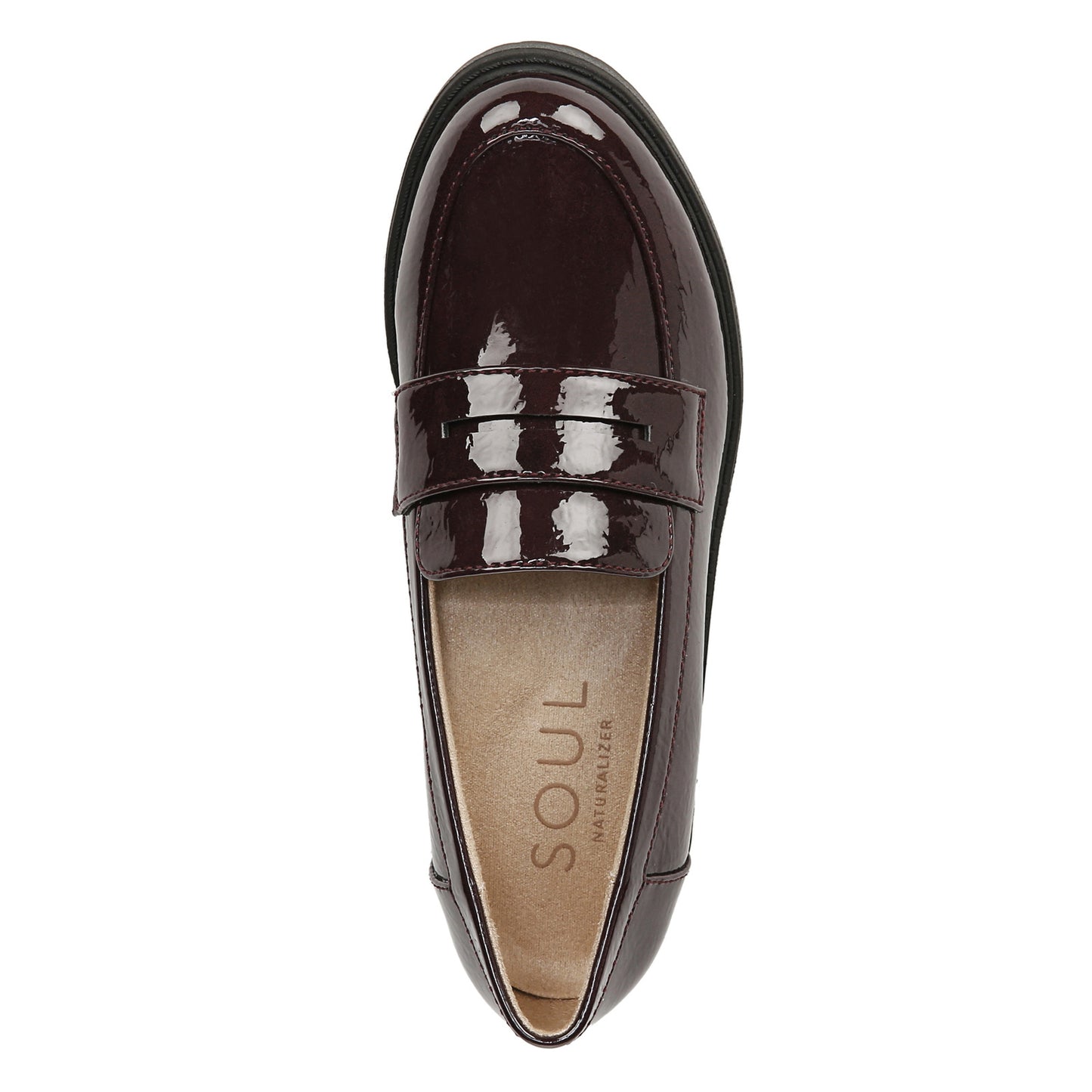 Peltz Shoes Women's SOUL Naturalizer Nova Loafer BURGUNDY PATENT H8164S4600