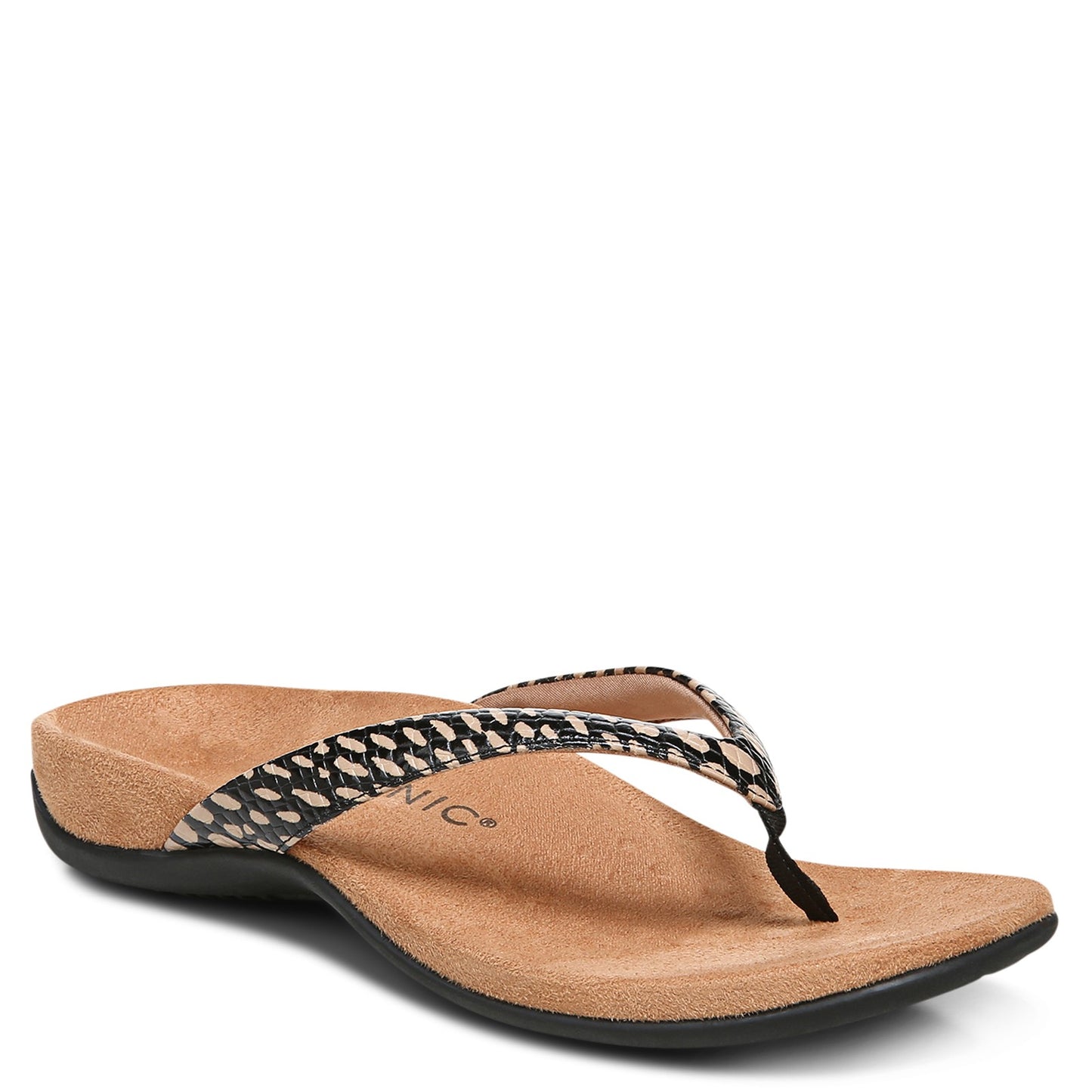 Peltz Shoes Women's Vionic Dillon Sandal BLACK TAN H8215L1001