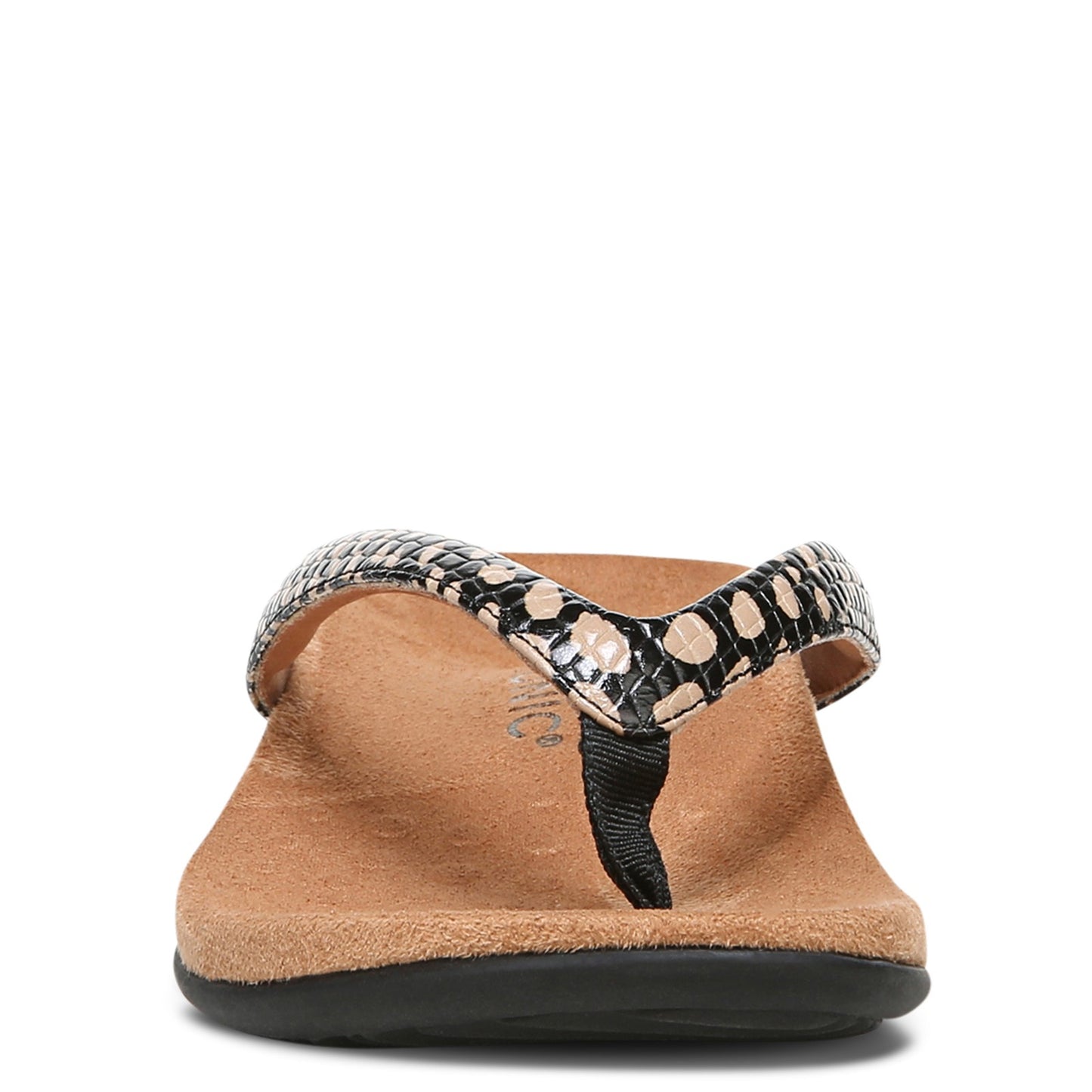 Peltz Shoes Women's Vionic Dillon Sandal BLACK TAN H8215L1001