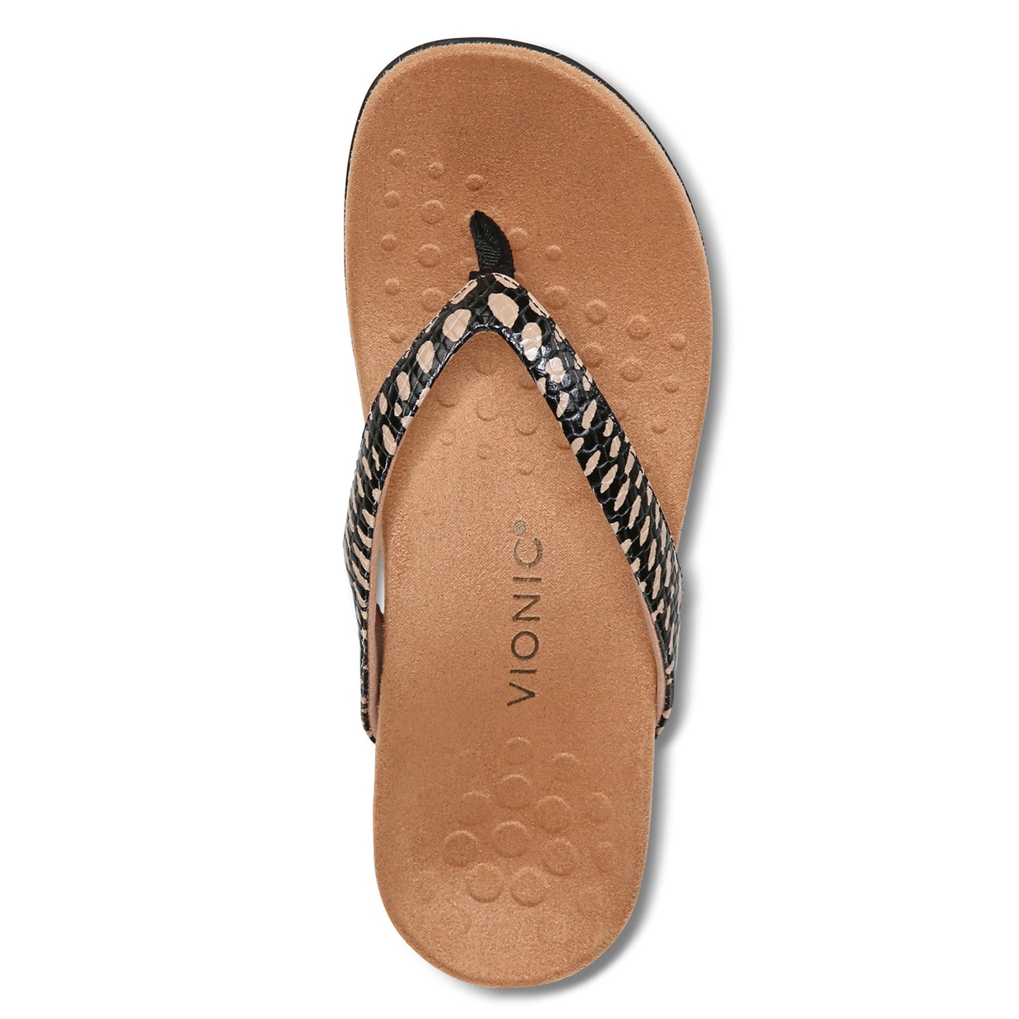 Peltz Shoes Women's Vionic Dillon Sandal BLACK TAN H8215L1001