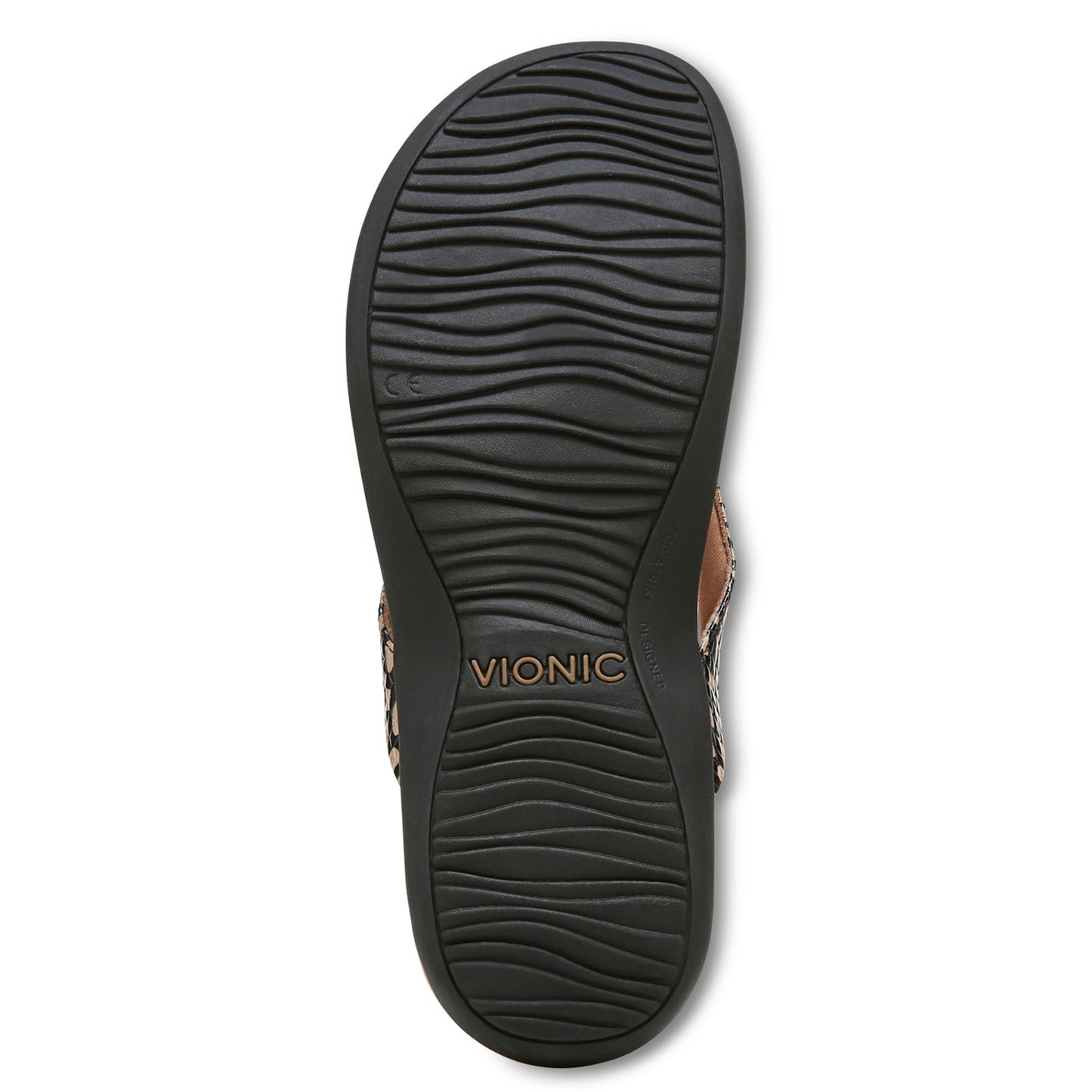 Peltz Shoes Women's Vionic Dillon Sandal BLACK TAN H8215L1001
