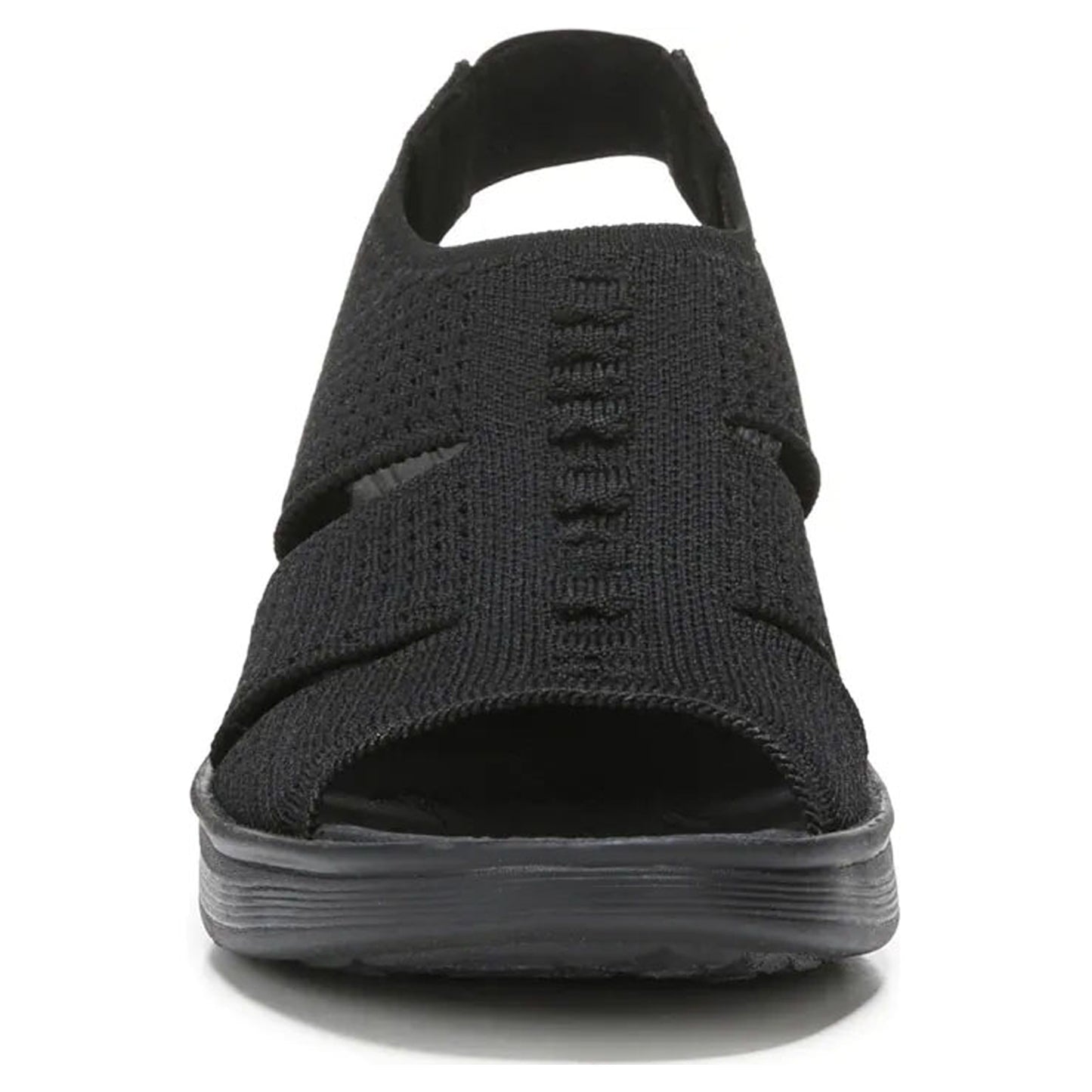 Peltz Shoes Women's BZees Double Up Sandal BLACK KNIT H8864F2001
