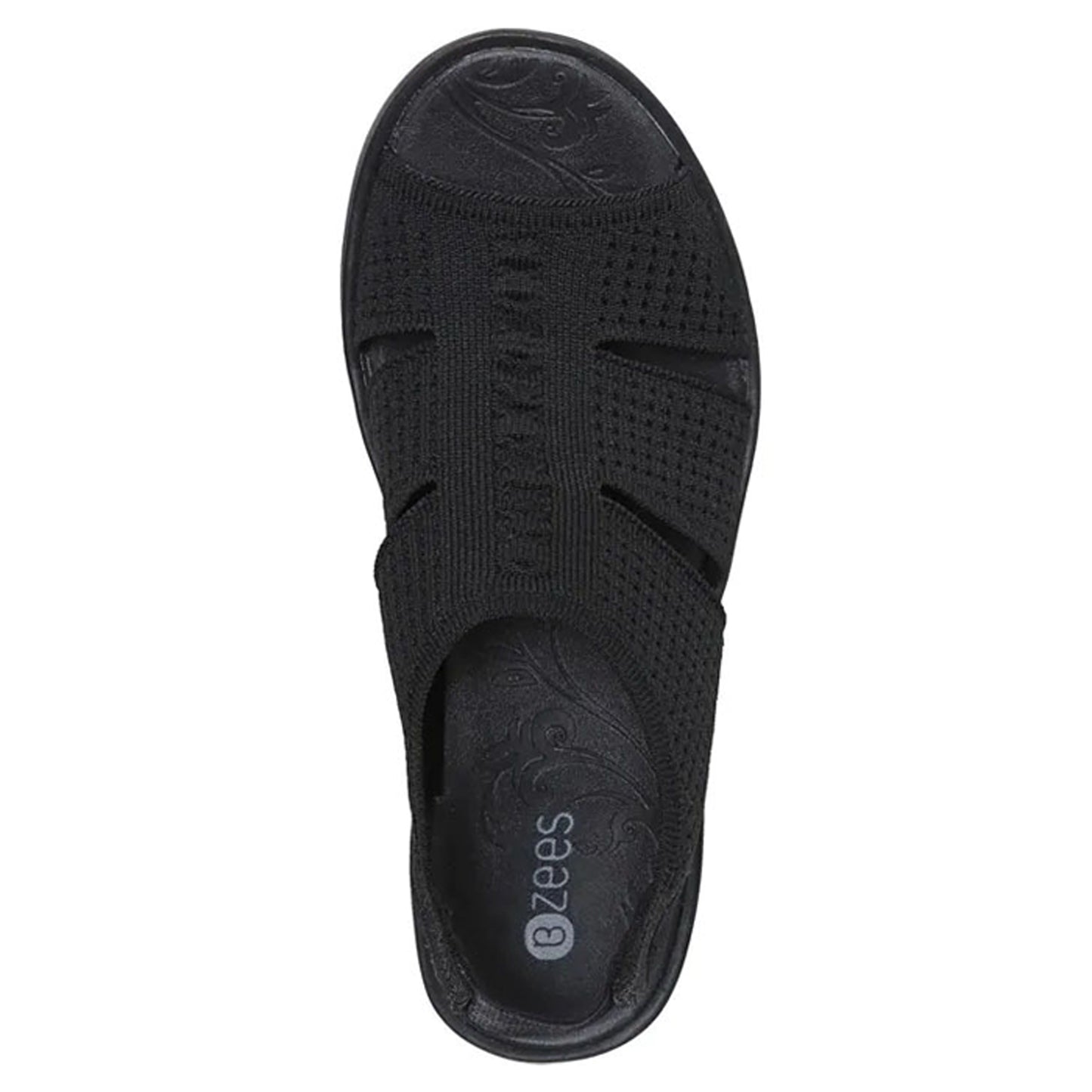 Peltz Shoes Women's BZees Double Up Sandal BLACK KNIT H8864F2001