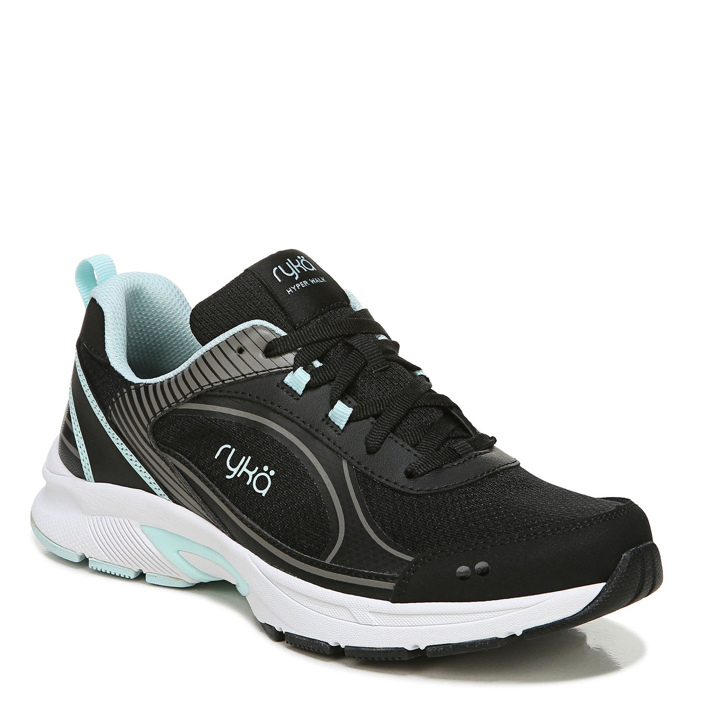 Peltz Shoes Women's Ryka Sky Walk 4 Sneaker BLACK LIGHT BLUE H9079L1001