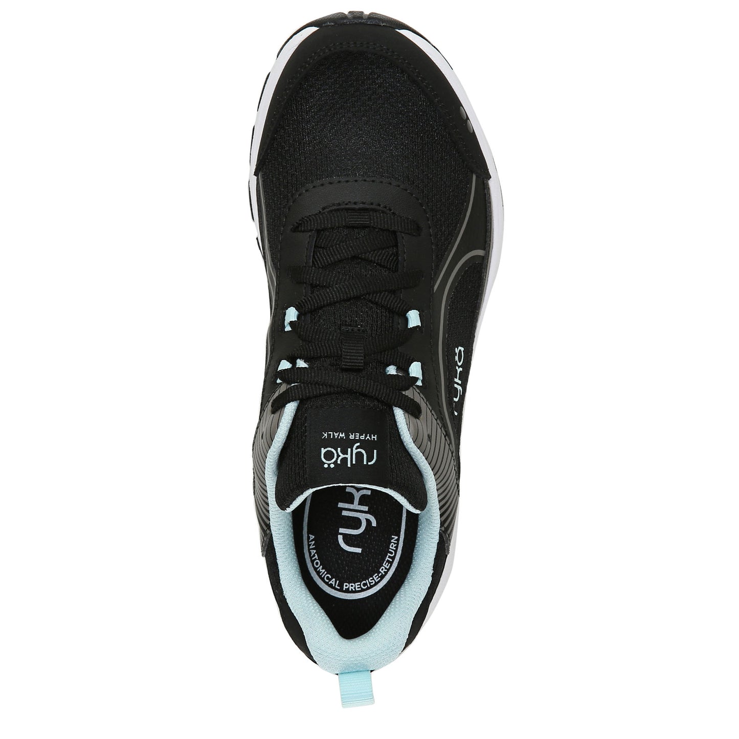 Peltz Shoes Women's Ryka Sky Walk 4 Sneaker BLACK LIGHT BLUE H9079L1001