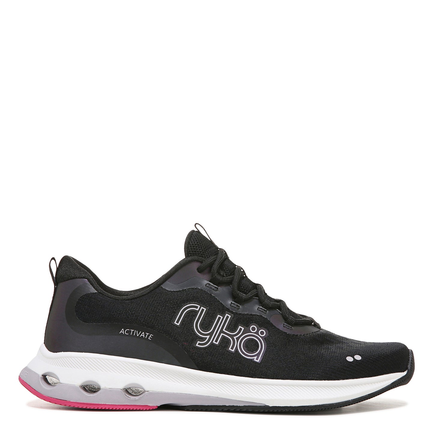 Peltz Shoes Women's Ryka Activate Walking Shoe Black Fabric H9083F1002