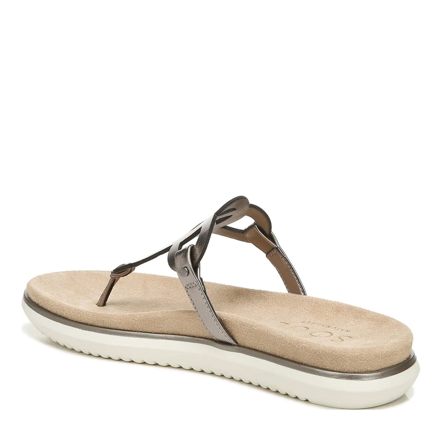 Peltz Shoes Women's Soul Naturalizer Janice Sandal PEWTER H9775S1020