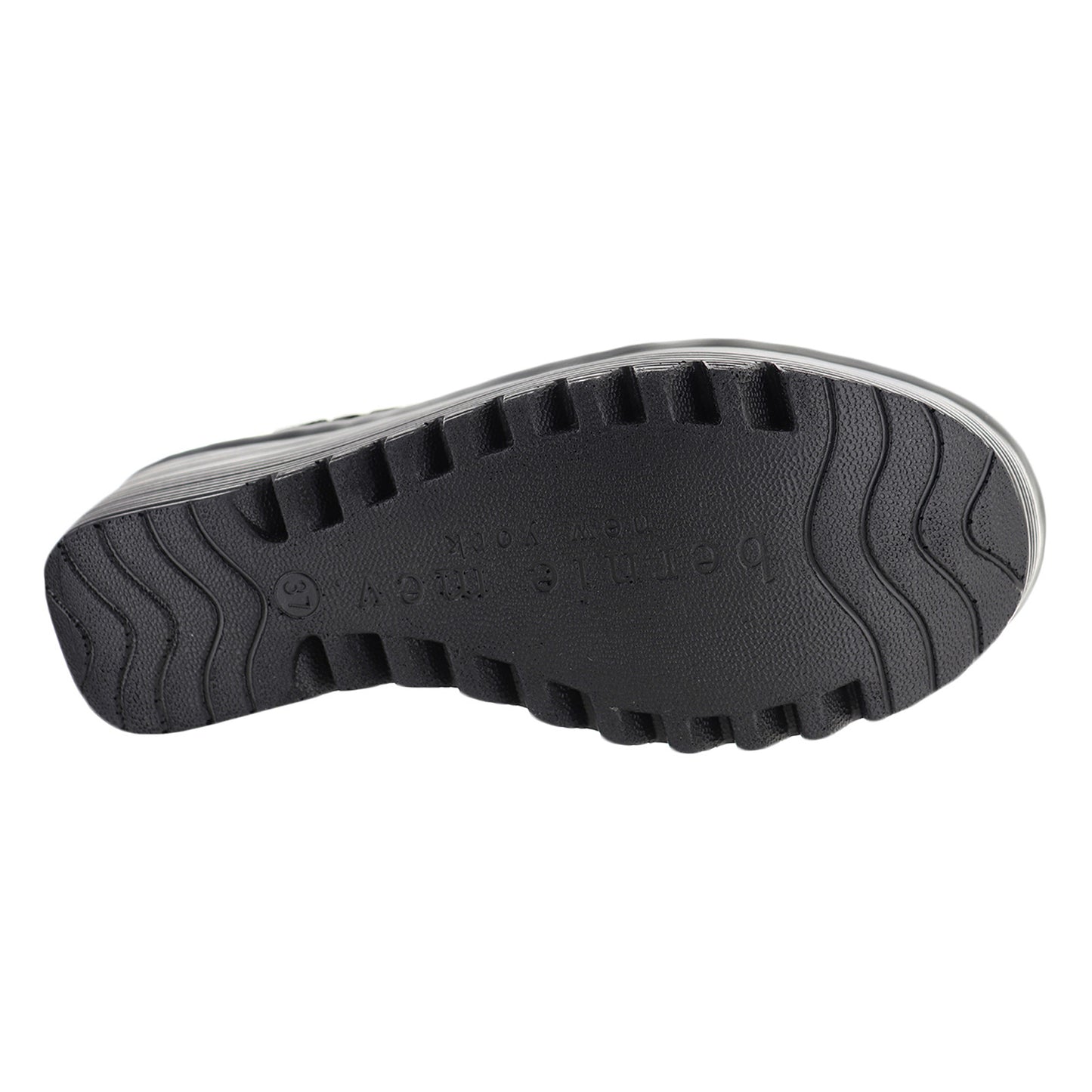 Peltz Shoes Women's Bernie Mev Halle Sandal BLACK REFLECTIVE HALLE BLKREFL