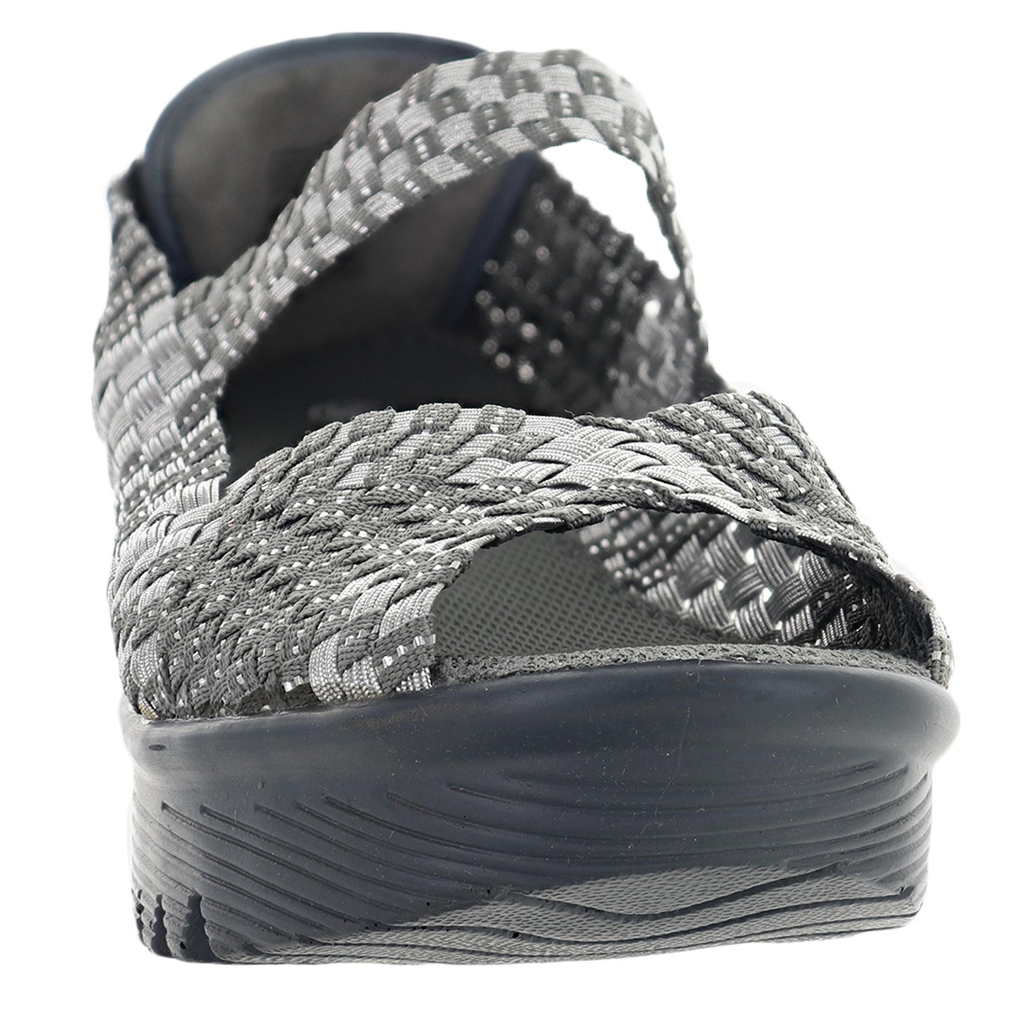 Peltz Shoes Women's Bernie Mev Halle Sandal SILVER GRAY HALLE SIL GREY