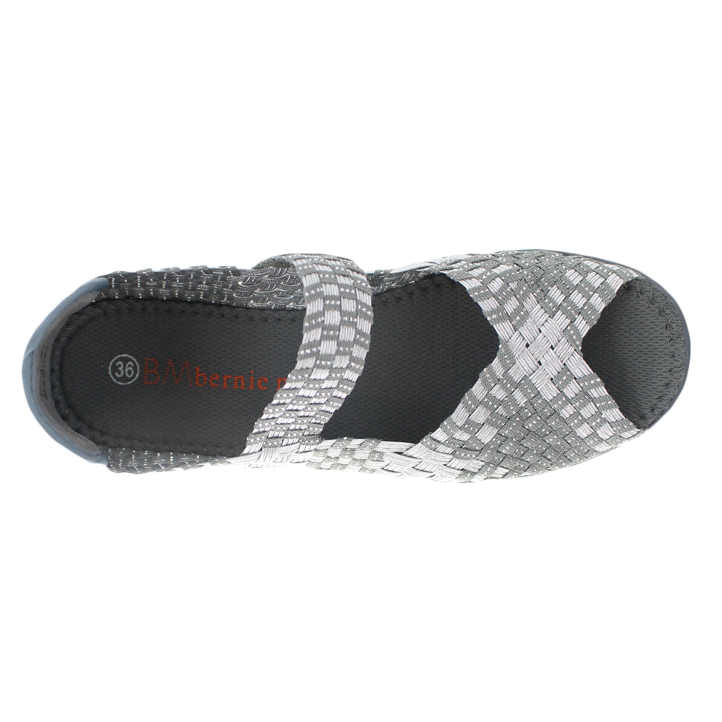 Peltz Shoes Women's Bernie Mev Halle Sandal SILVER GRAY HALLE SIL GREY