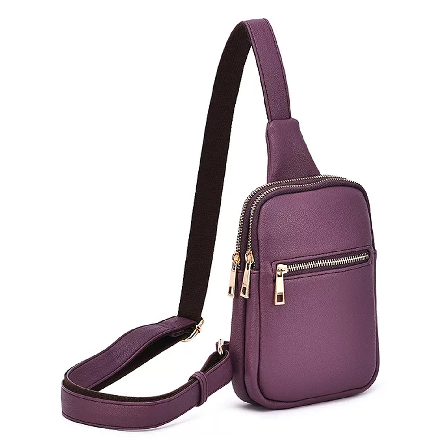 Peltz Shoes Mellow World Handbags Justine Sling Bag Plum HB22230-PLUM
