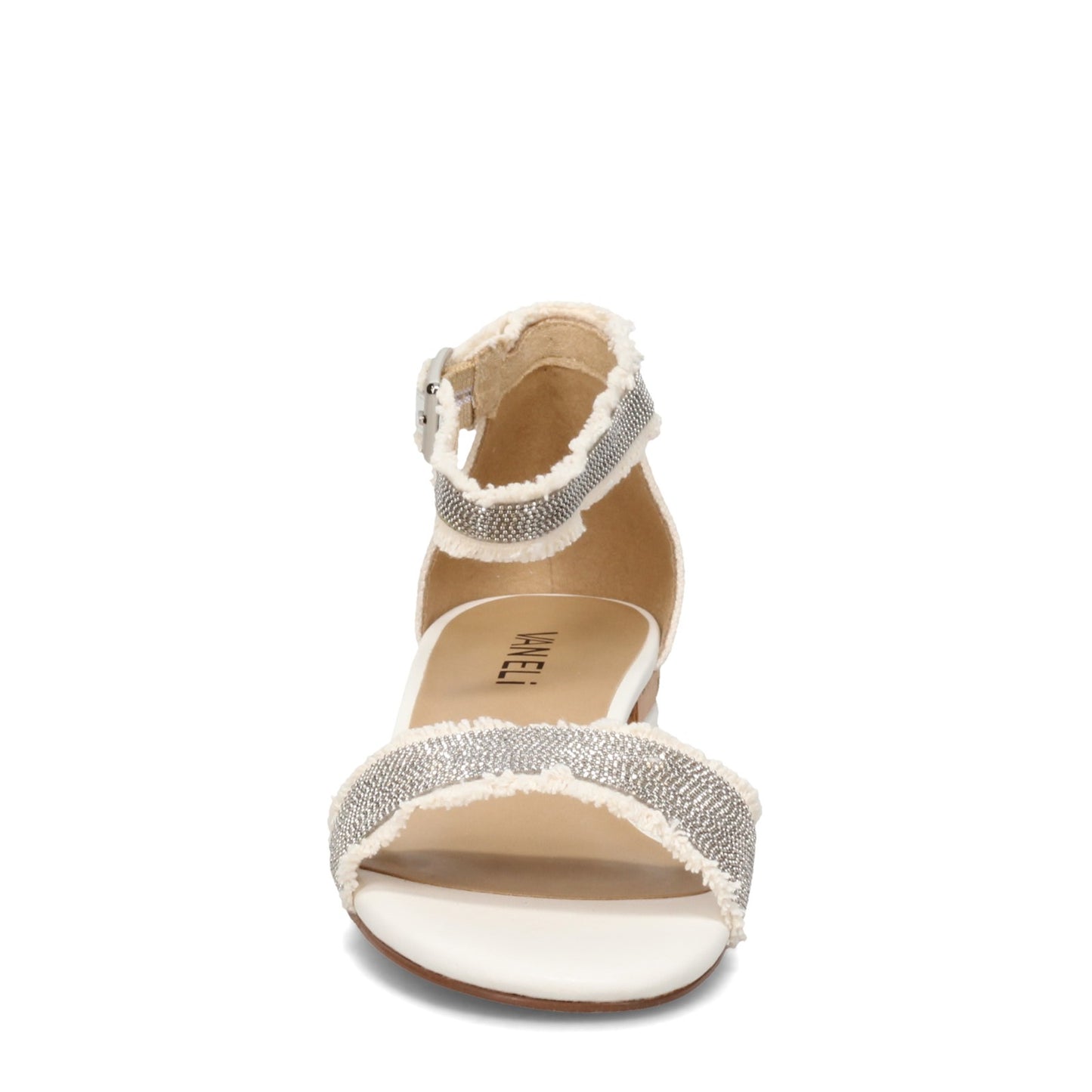 Peltz Shoes Women's Vaneli Helee Sandal WHITE HELEE-WHITE CAN